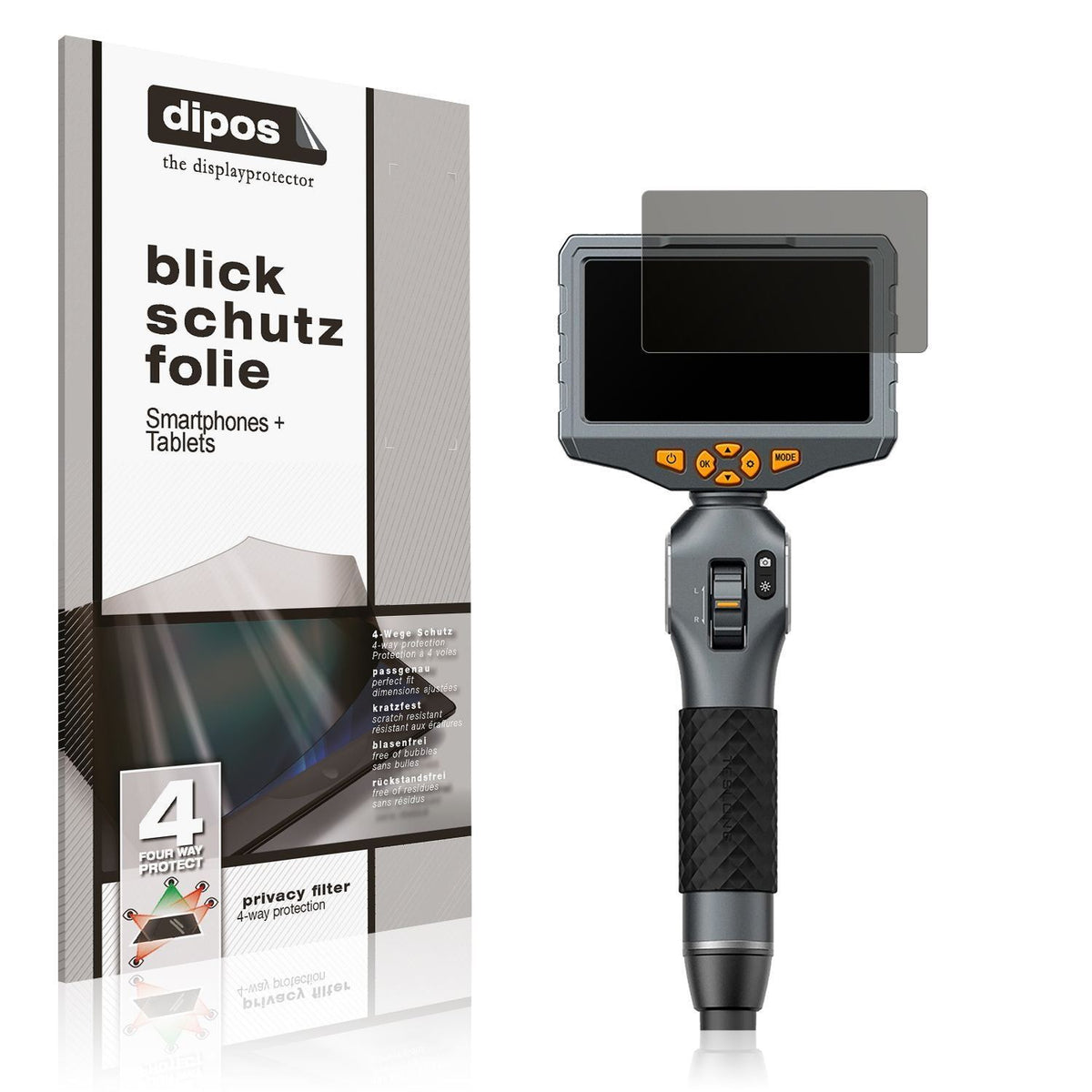 Blickschutzfolie für Teslong TD500 matt Schutzfoli (1)