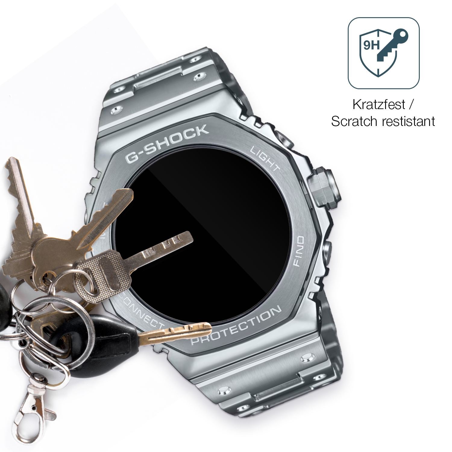 2x 9H Schutzfolie für Casio G-Shock GM-B2100D Panz (3)