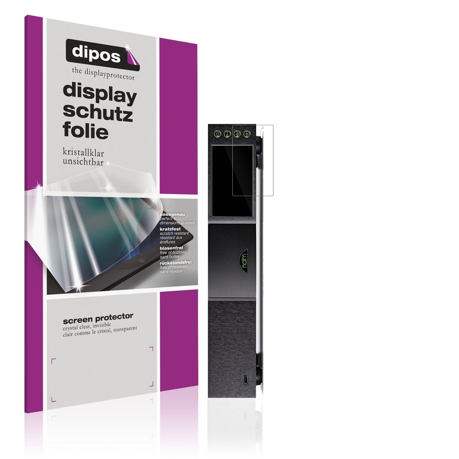 2x Schutzfolie klar für Naim NDX 1 Display-Schutzf (1)