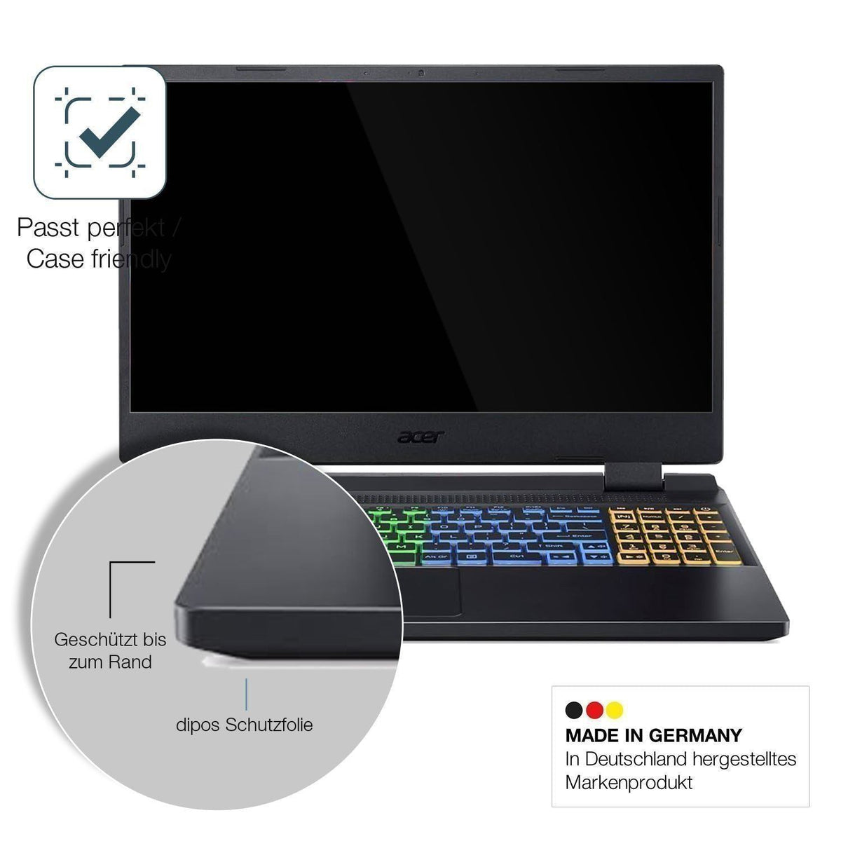 2x 9H Schutzfolie für Acer Nitro 5 AN515-58 Panzer (6)