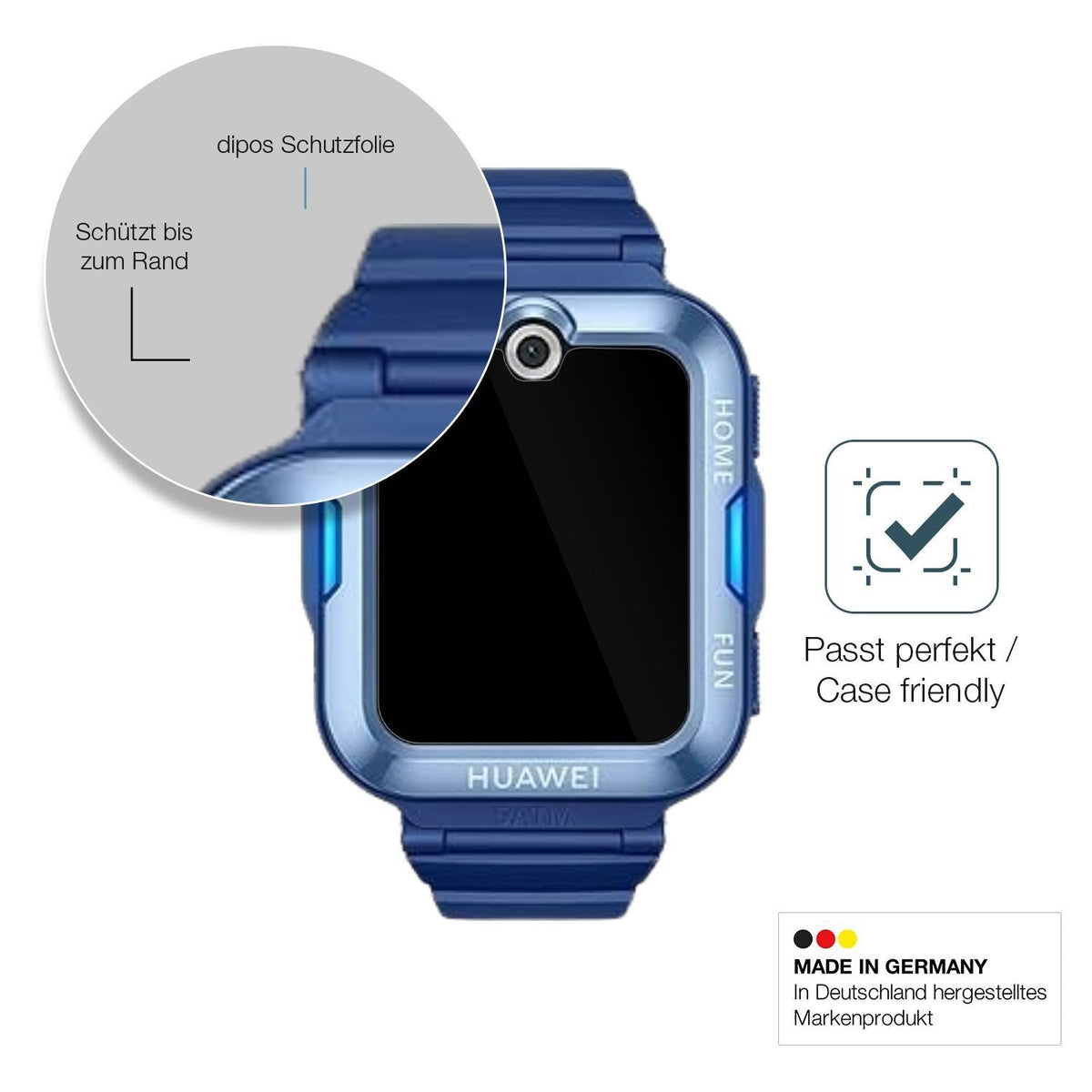 2x 9H Schutzfolie für Huawei Kids Watch 5X Panzerf (6)