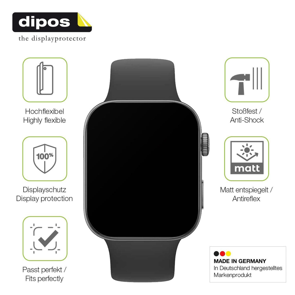 2x Full Cover Schutzfolie matt für Huawei Watch Fi (7)
