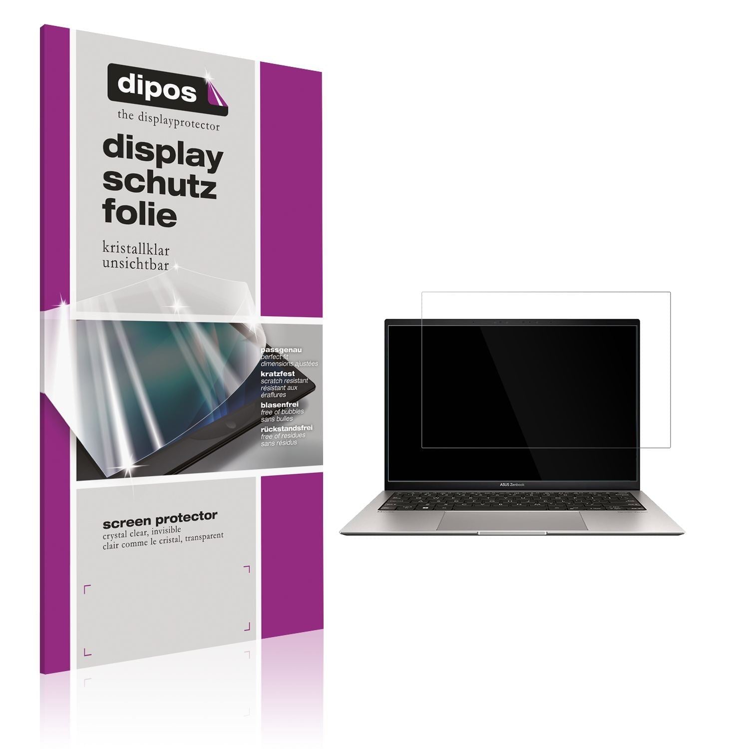 2x Schutzfolie klar für Asus ZenBook S 13 OLED UM5 (1)