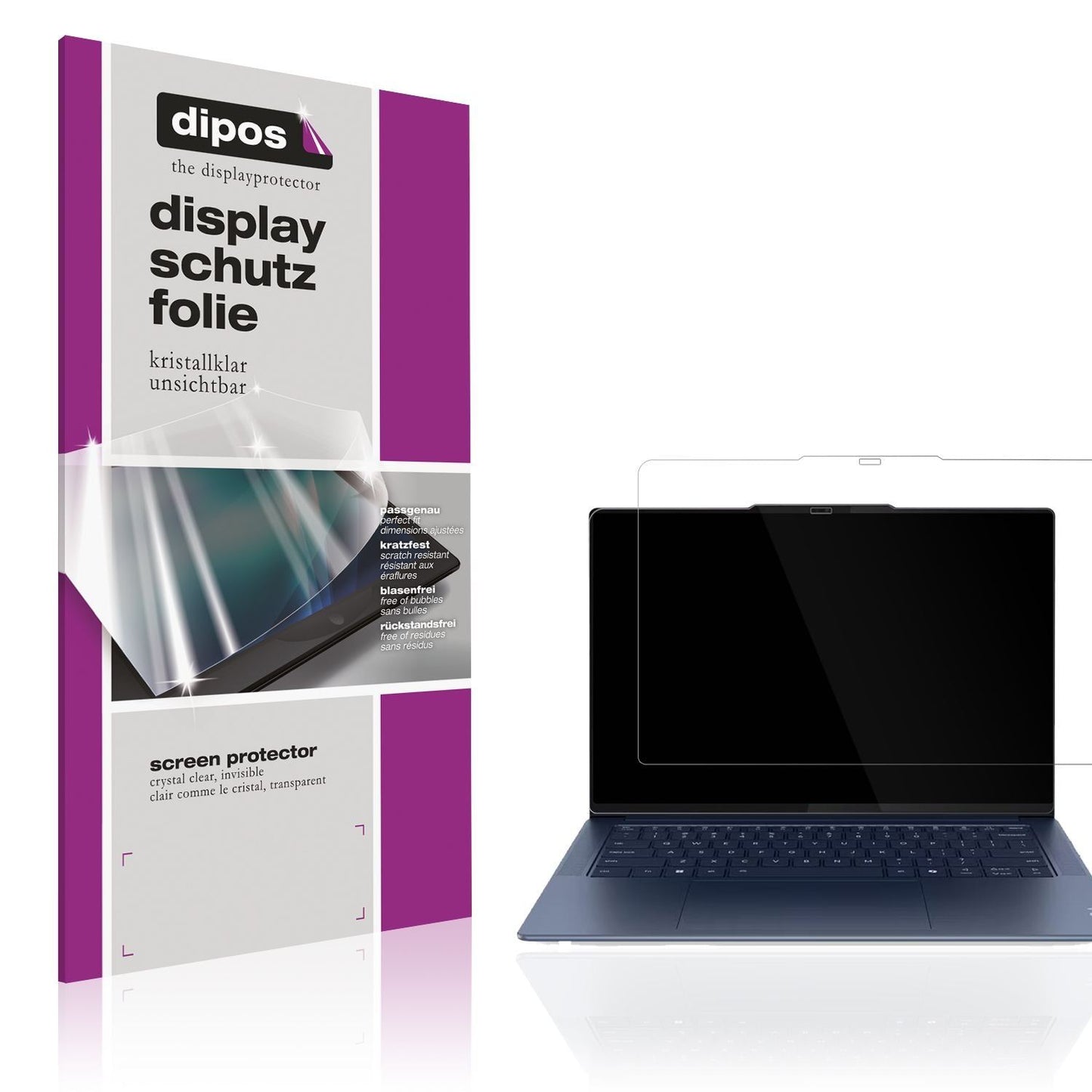 2x Schutzfolie klar für Lenovo Yoga Slim 7 14Q8X9  (1)