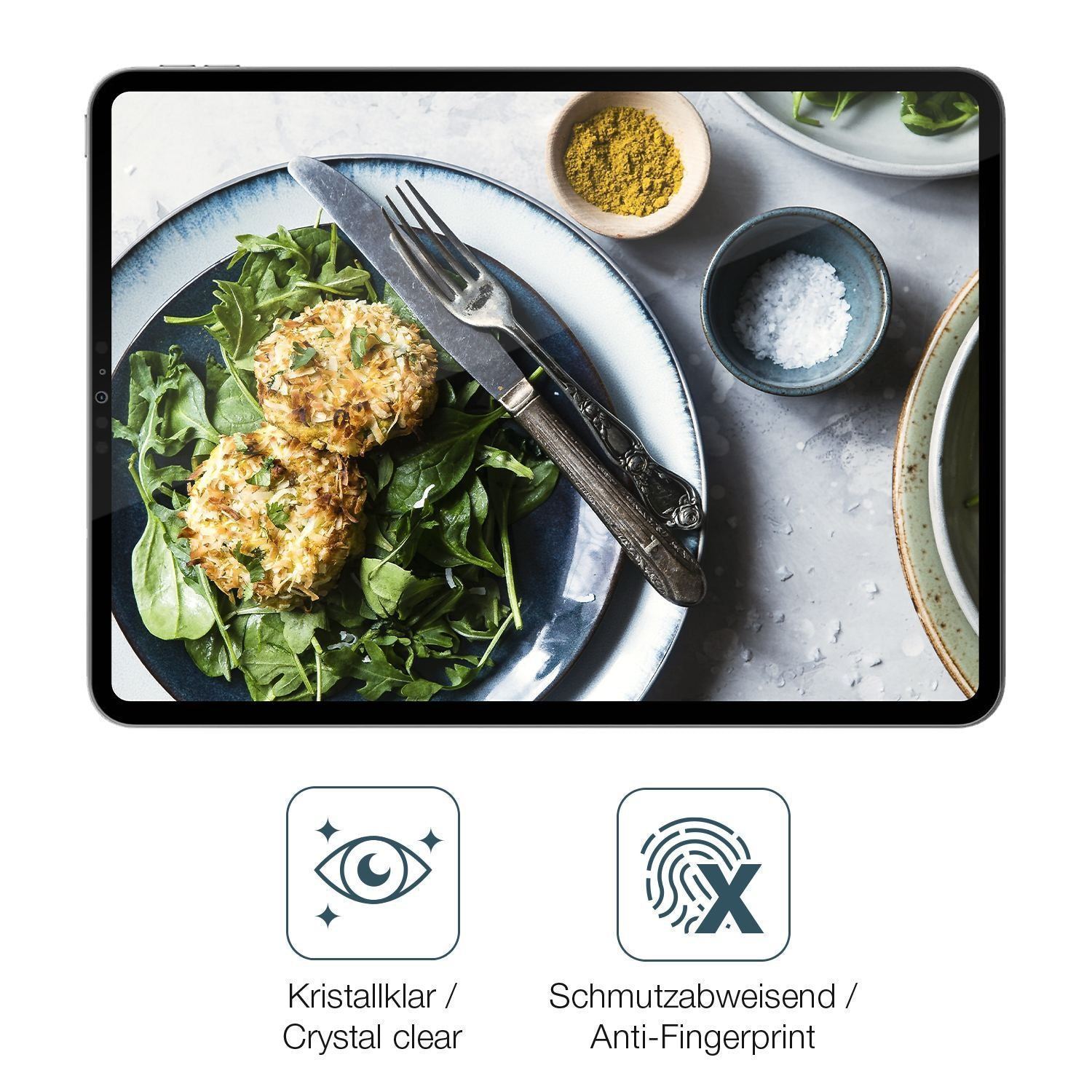 2x Schutzfolie klar für Apple iPad Pro 11 2022 4.G (4)