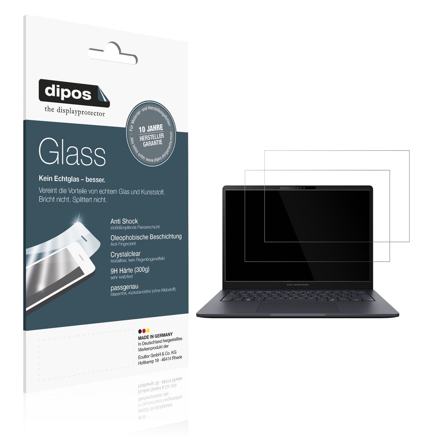 2x 9H Schutzfolie für Asus ExpertBook B1 B1403 Pan (1)