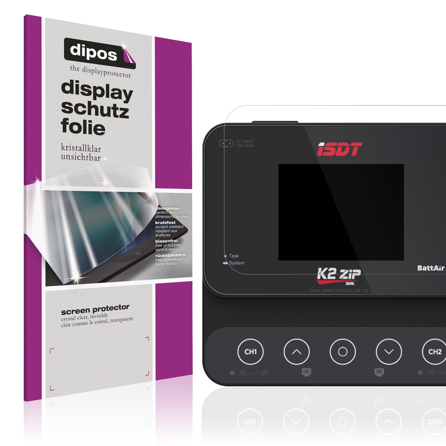 2x Schutzfolie klar für ISDT K27ip Display-Schutzf (1)