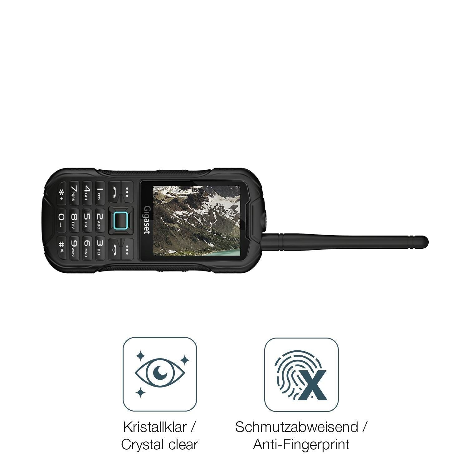4x Schutzfolie klar für Gigaset GLX8 Display-Schut (4)