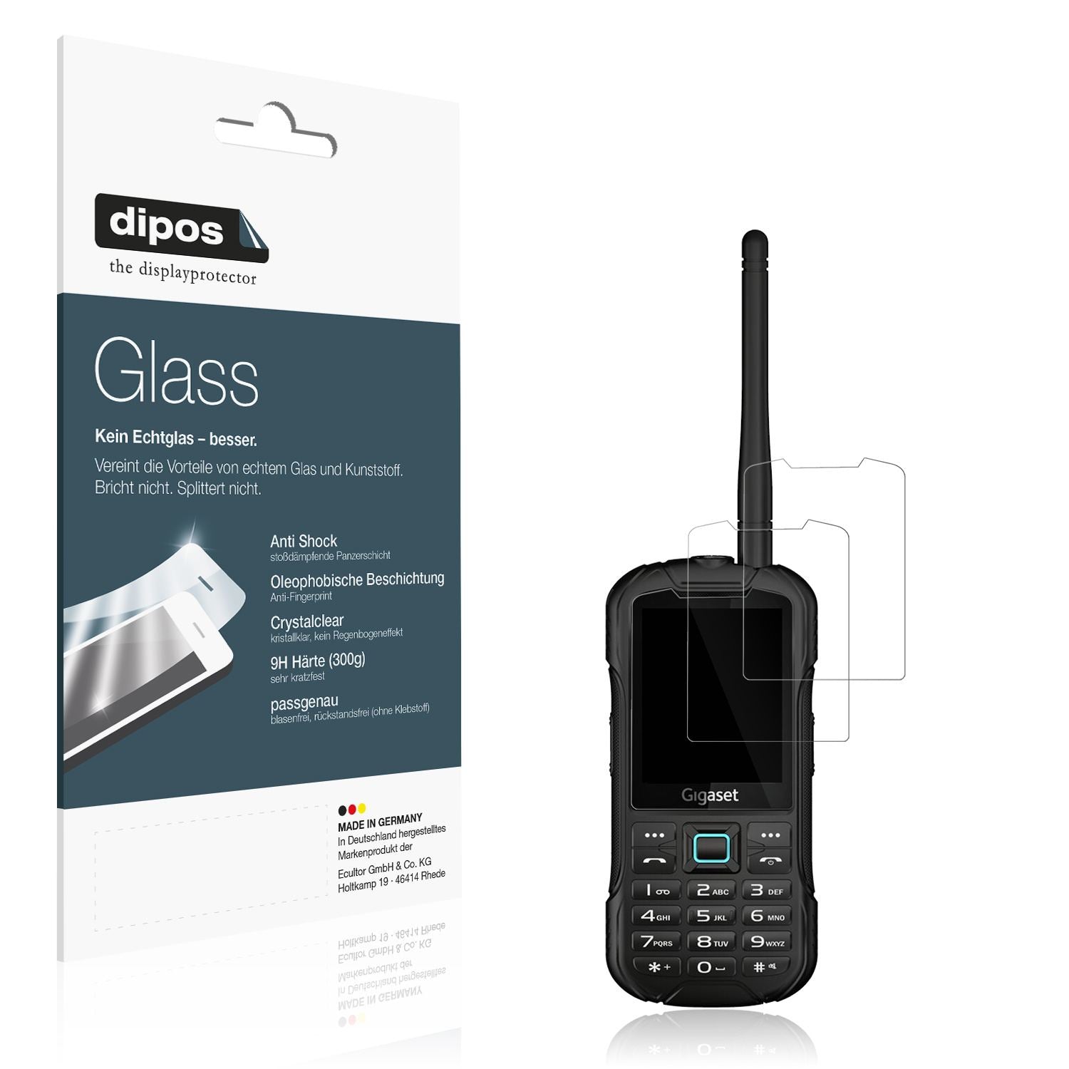 2x 9H Schutzfolie für Gigaset GLX8 Panzerfolie (1)
