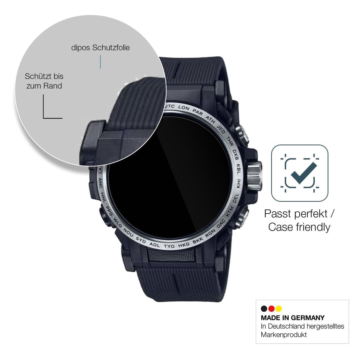 2x 9H Schutzfolie für Casio Pro Trek PRW-61 Panzer (6)