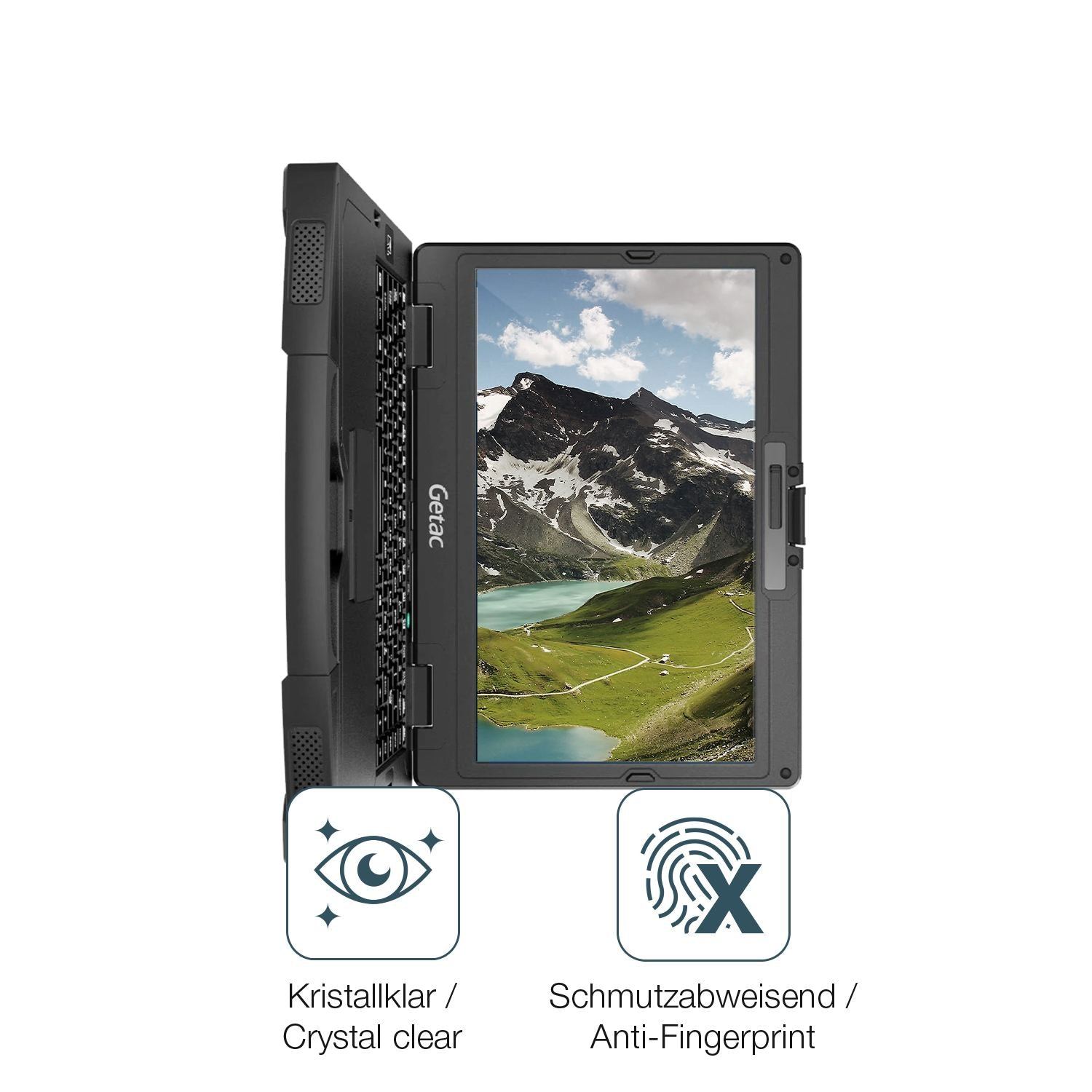 2x Schutzfolie klar für Getac S410 G4 Display-Schu (4)