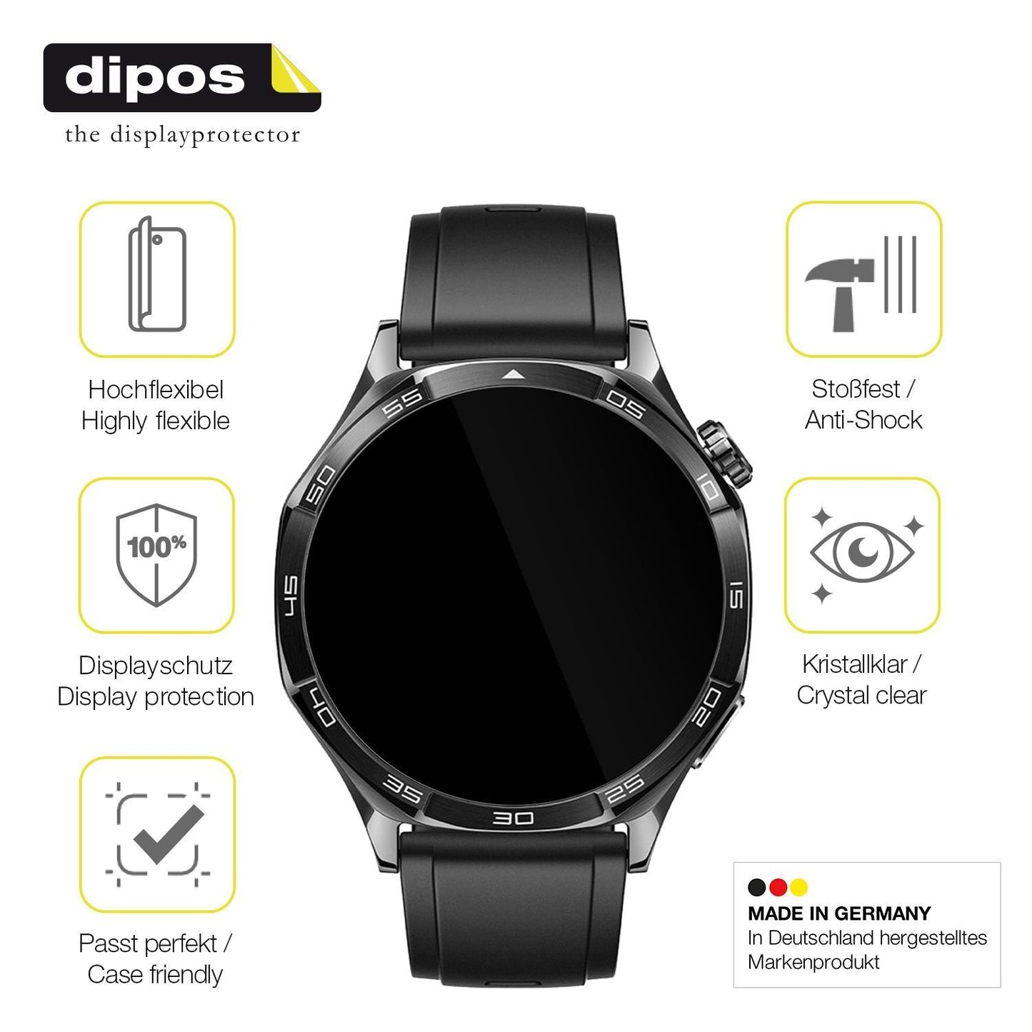 2x 3D Full Cover Schutzfolie für Huawei Watch 5 46 (7)