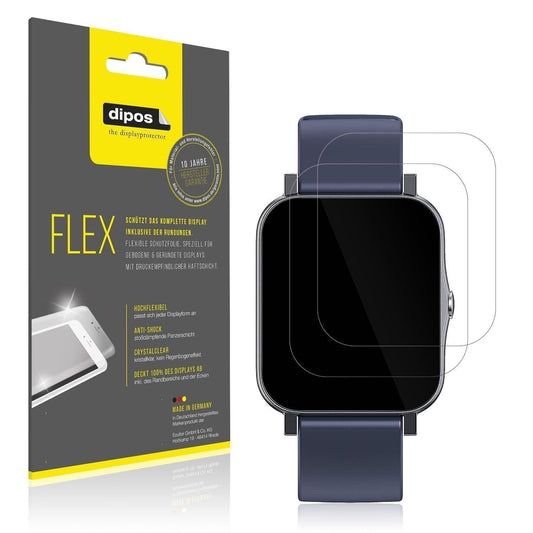 2x 3D Full Cover Schutzfolie für Qnix Smartwatch (1)