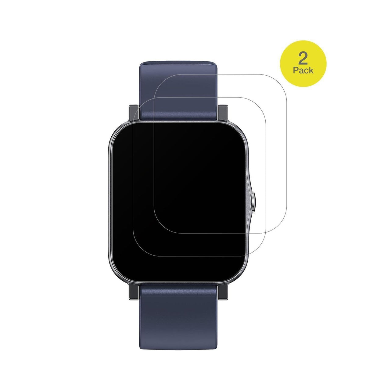 2x Full Cover Schutzfolie matt für Qnix Smartwatch (2)
