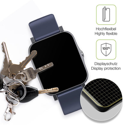 2x Full Cover Schutzfolie matt für Qnix Smartwatch (3)