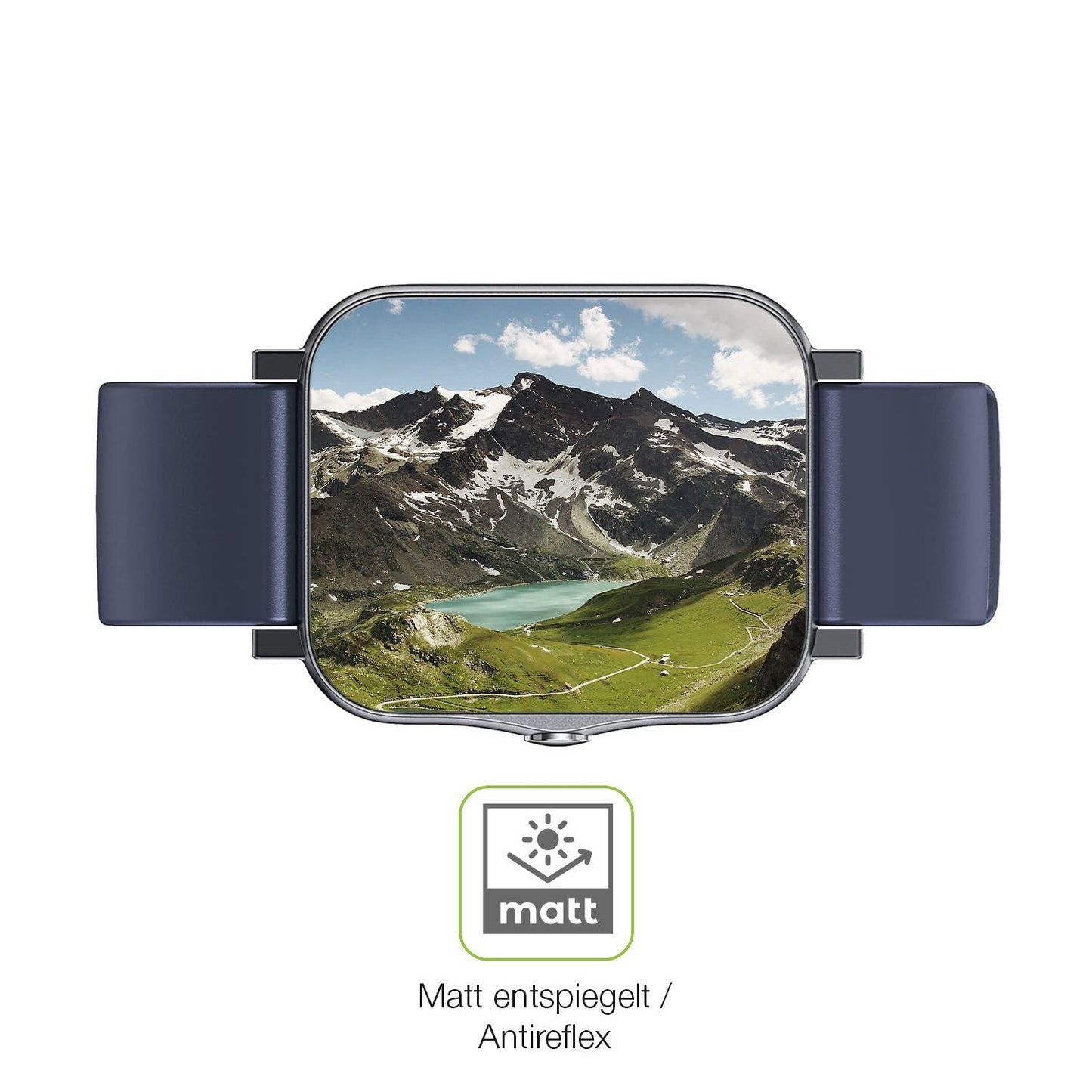 2x Full Cover Schutzfolie matt für Qnix Smartwatch (5)