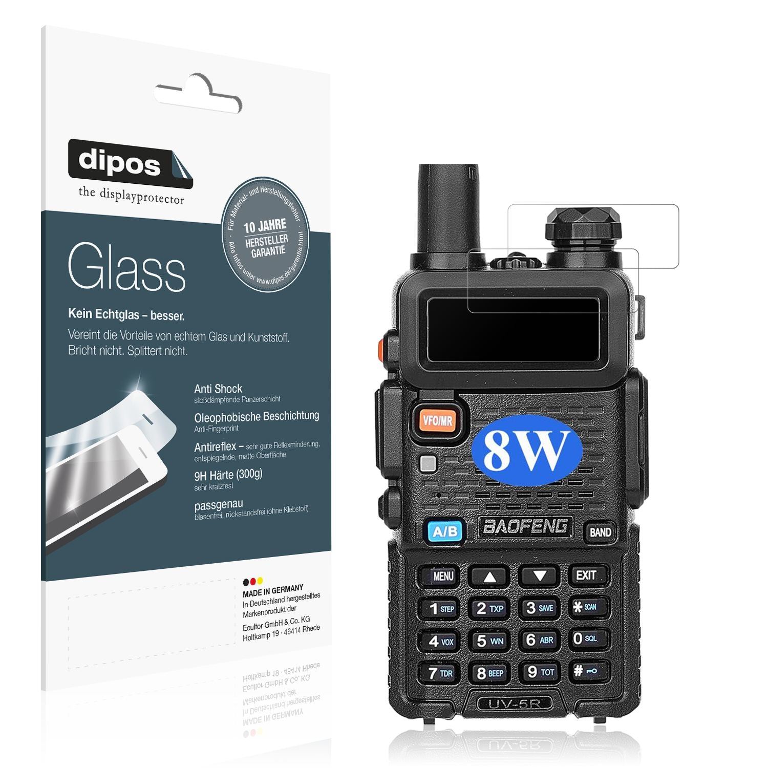 2x 9H Schutzfolie matt für BAOFENG BF UV-5R Panzer (1)
