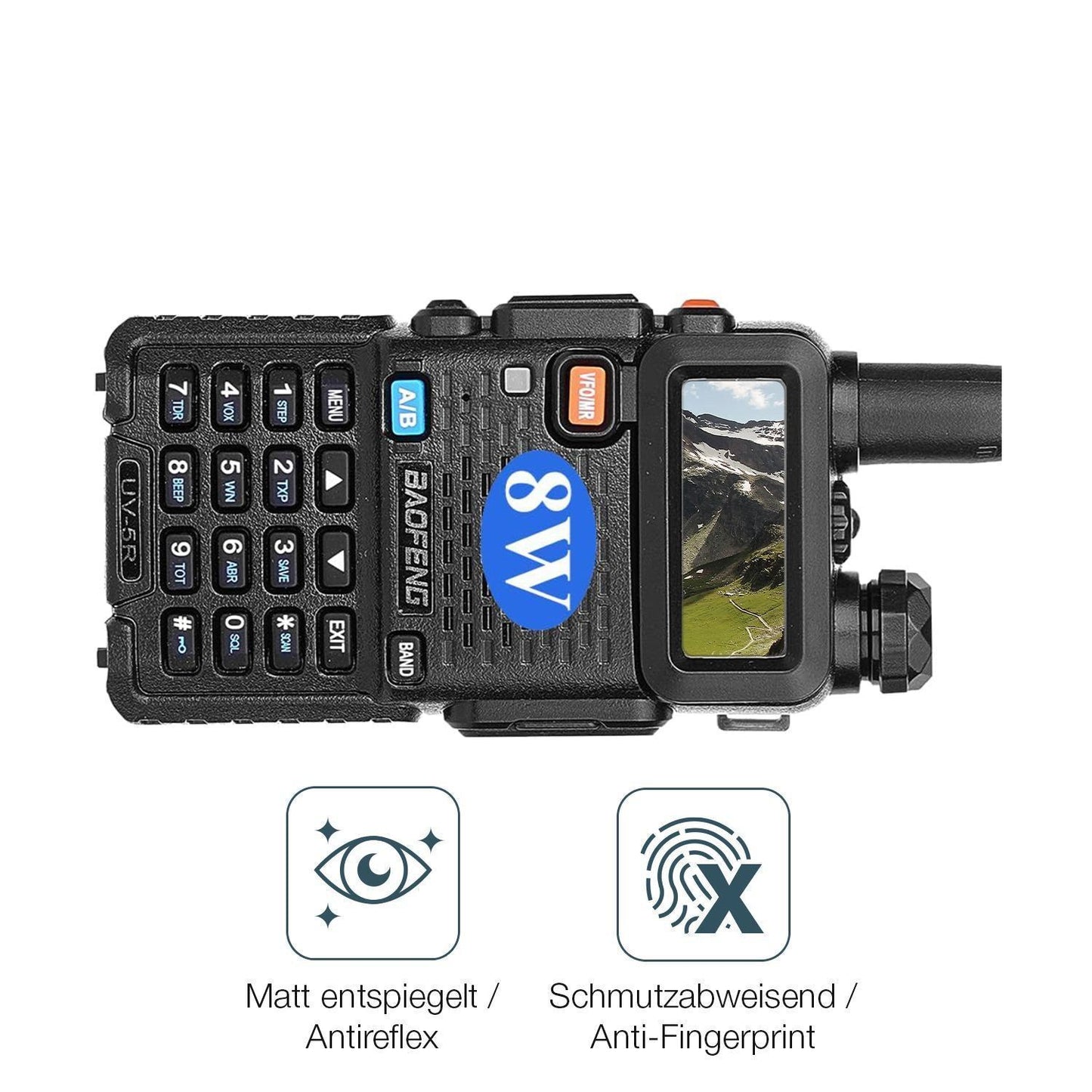 2x 9H Schutzfolie matt für BAOFENG BF UV-5R Panzer (5)