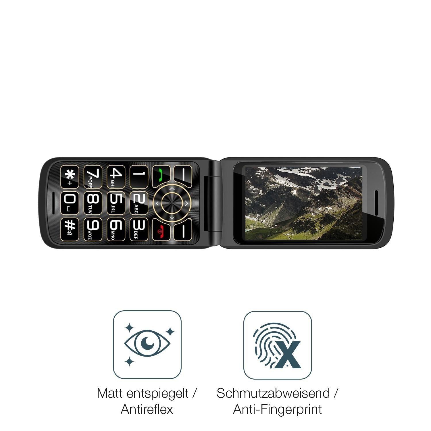 4x Schutzfolie matt für Guwet G739 Display-Schutzf (4)
