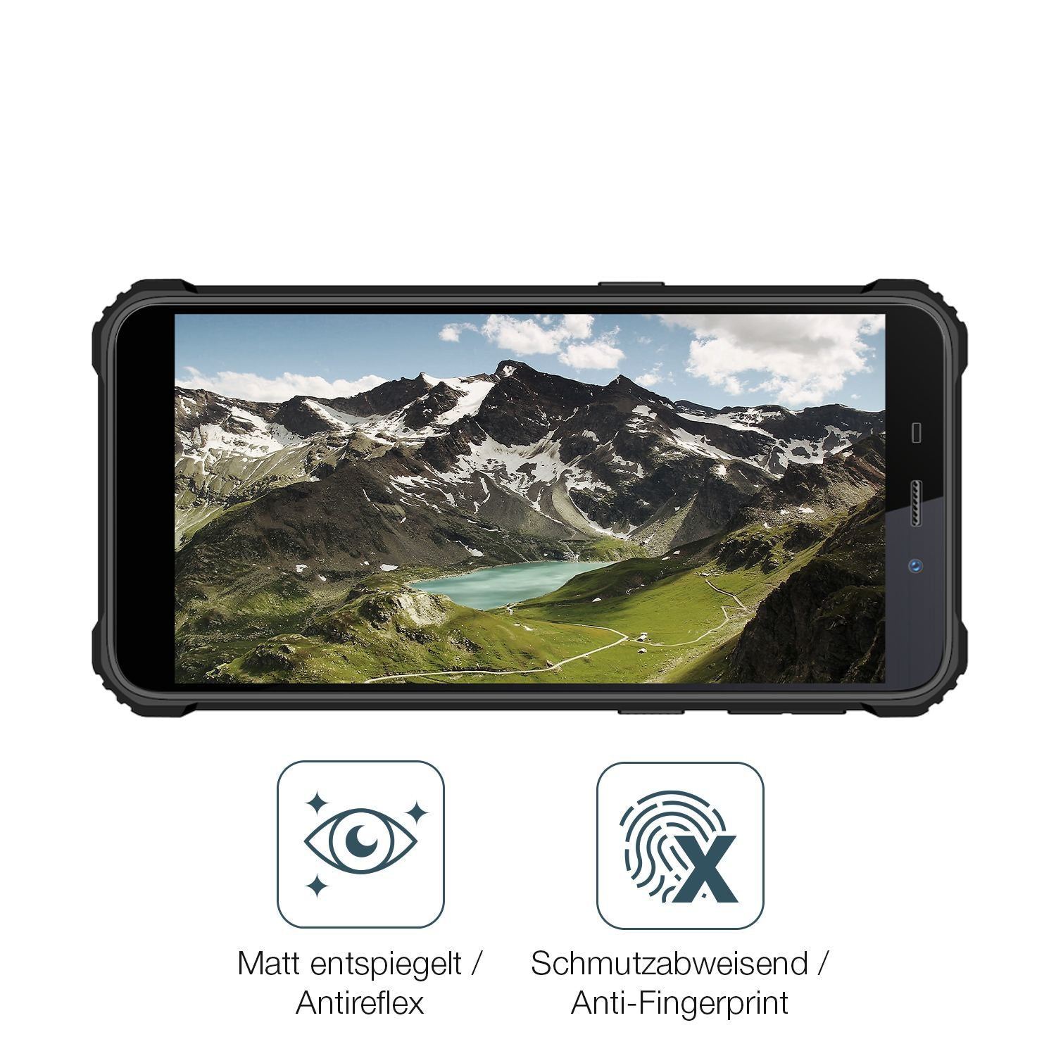 4x Schutzfolie matt für Oukitel V2 Display-Schutzf (4)