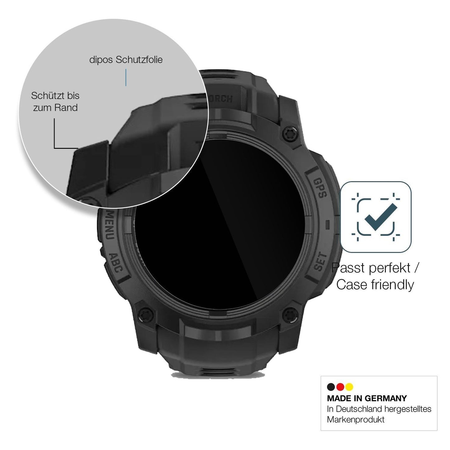 2x 9H Schutzfolie für Garmin Instinct 3 AMOLED Tac (6)