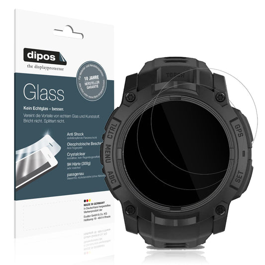 2x 9H Schutzfolie für Garmin Instinct 3 Solar Tact (1)