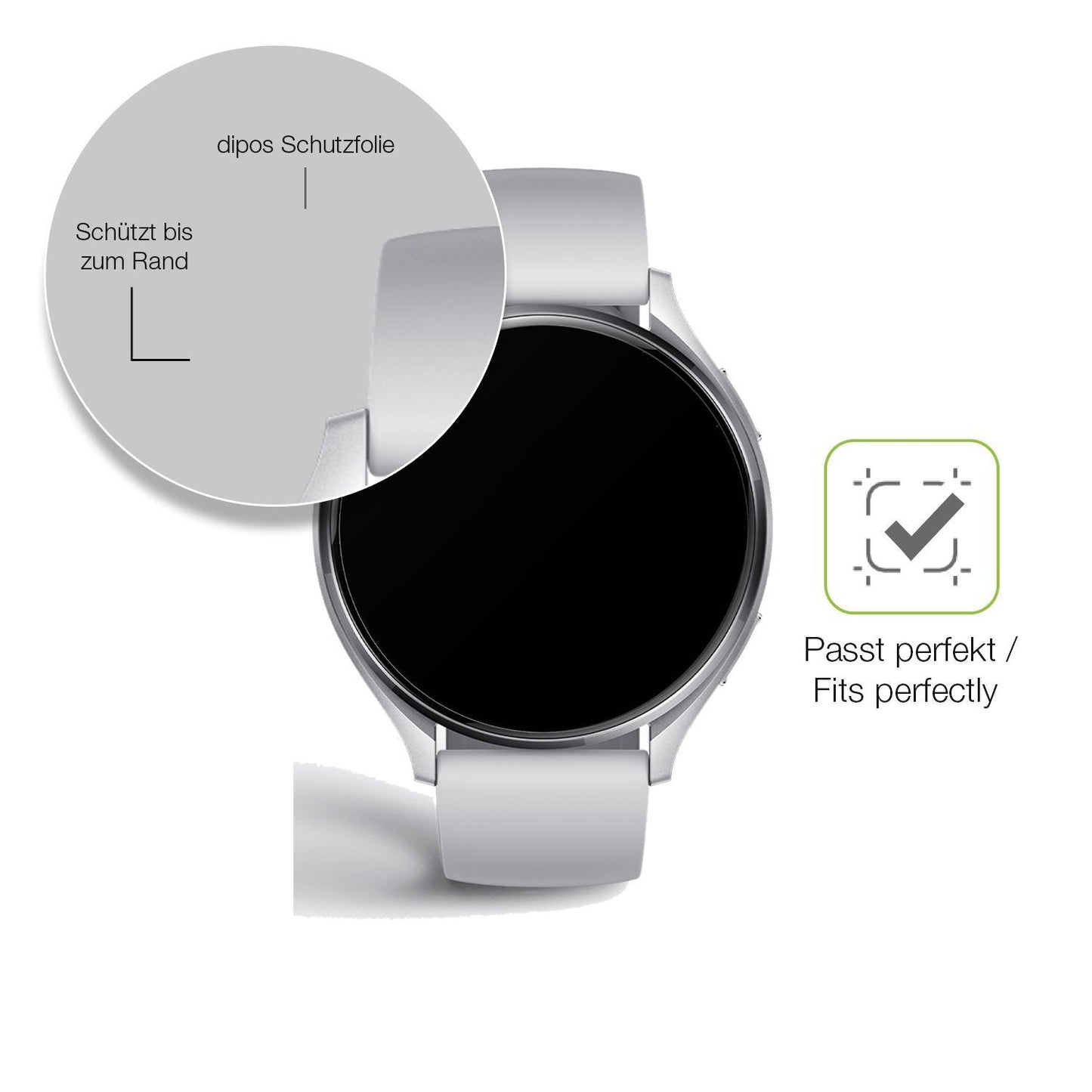 2x Full Cover Schutzfolie matt für Xiaomi Watch 2 (6)