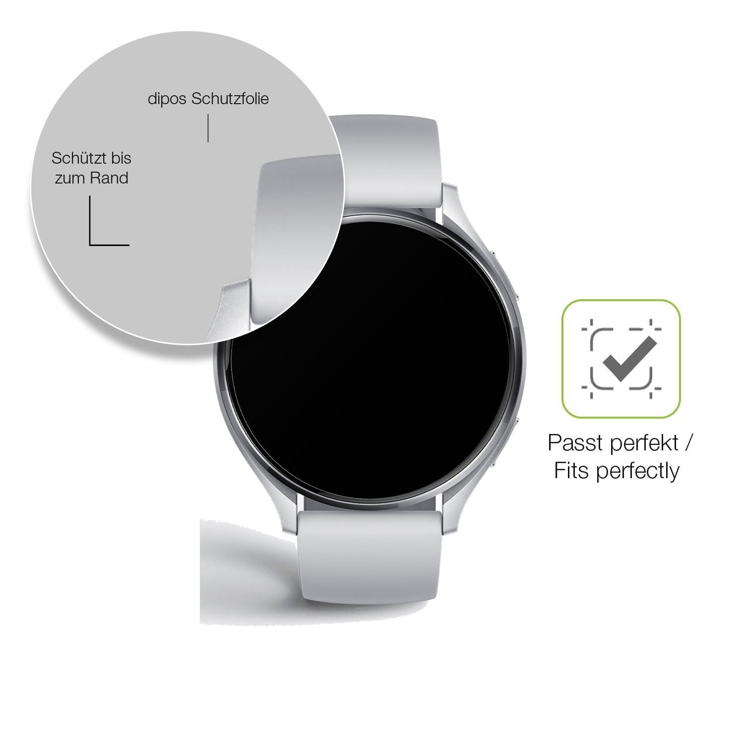 2x Full Cover Schutzfolie matt für Xiaomi Watch 2 (6)