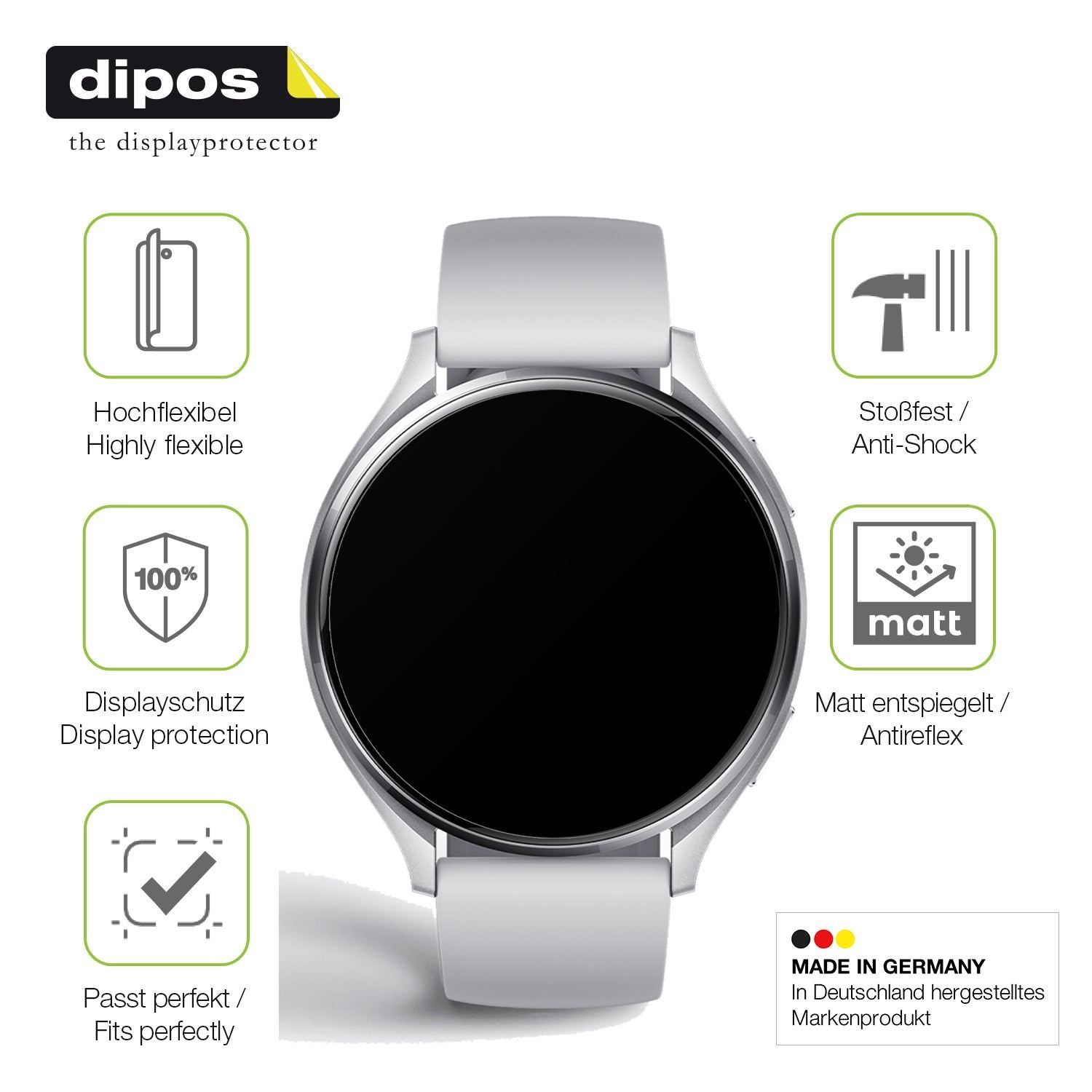 2x Full Cover Schutzfolie matt für Xiaomi Watch 2 (7)