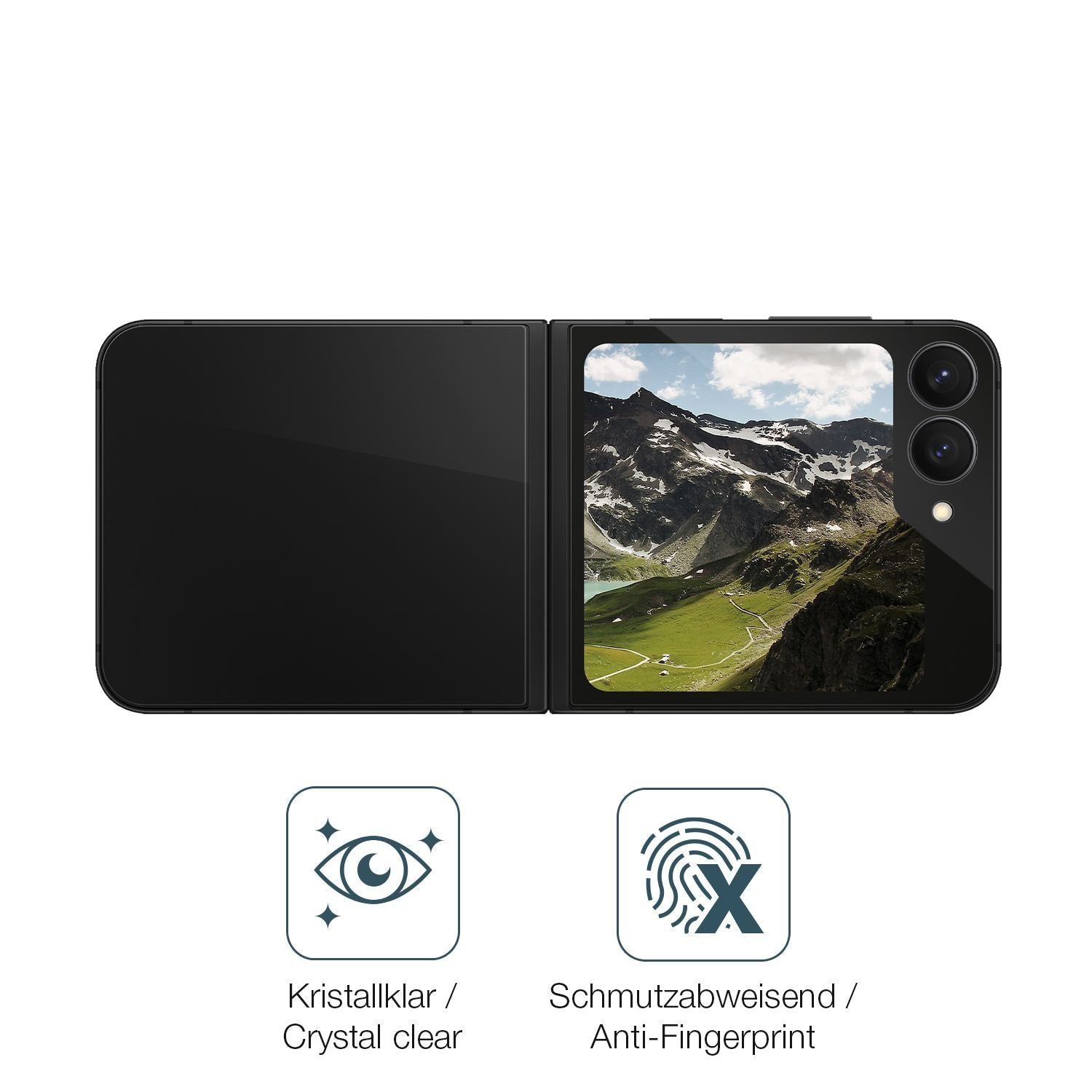 4x Schutzfolie klar für Samsung Galaxy Z Flip7 FE  (5)
