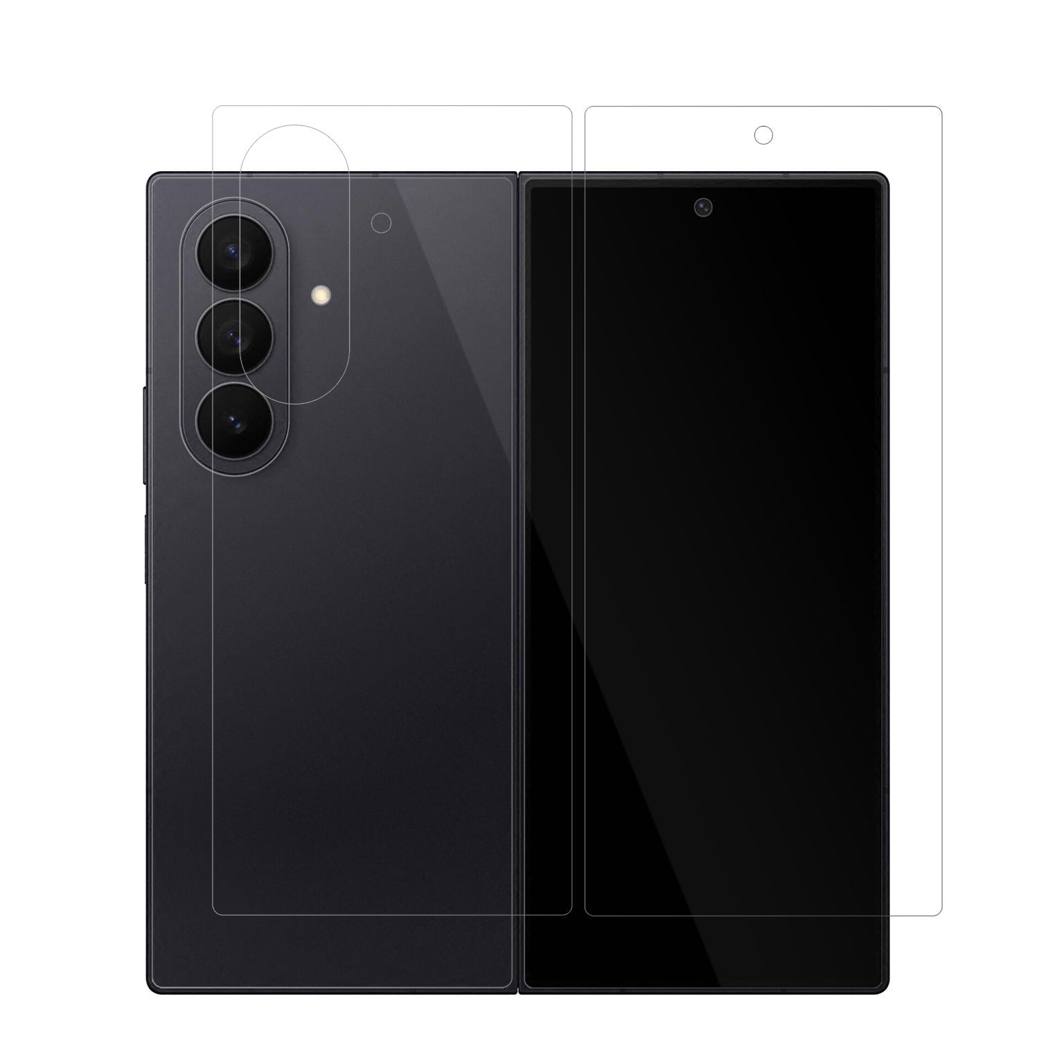 4x Schutzfolie klar für Samsung Galaxy Z Fold7 Aus (2)