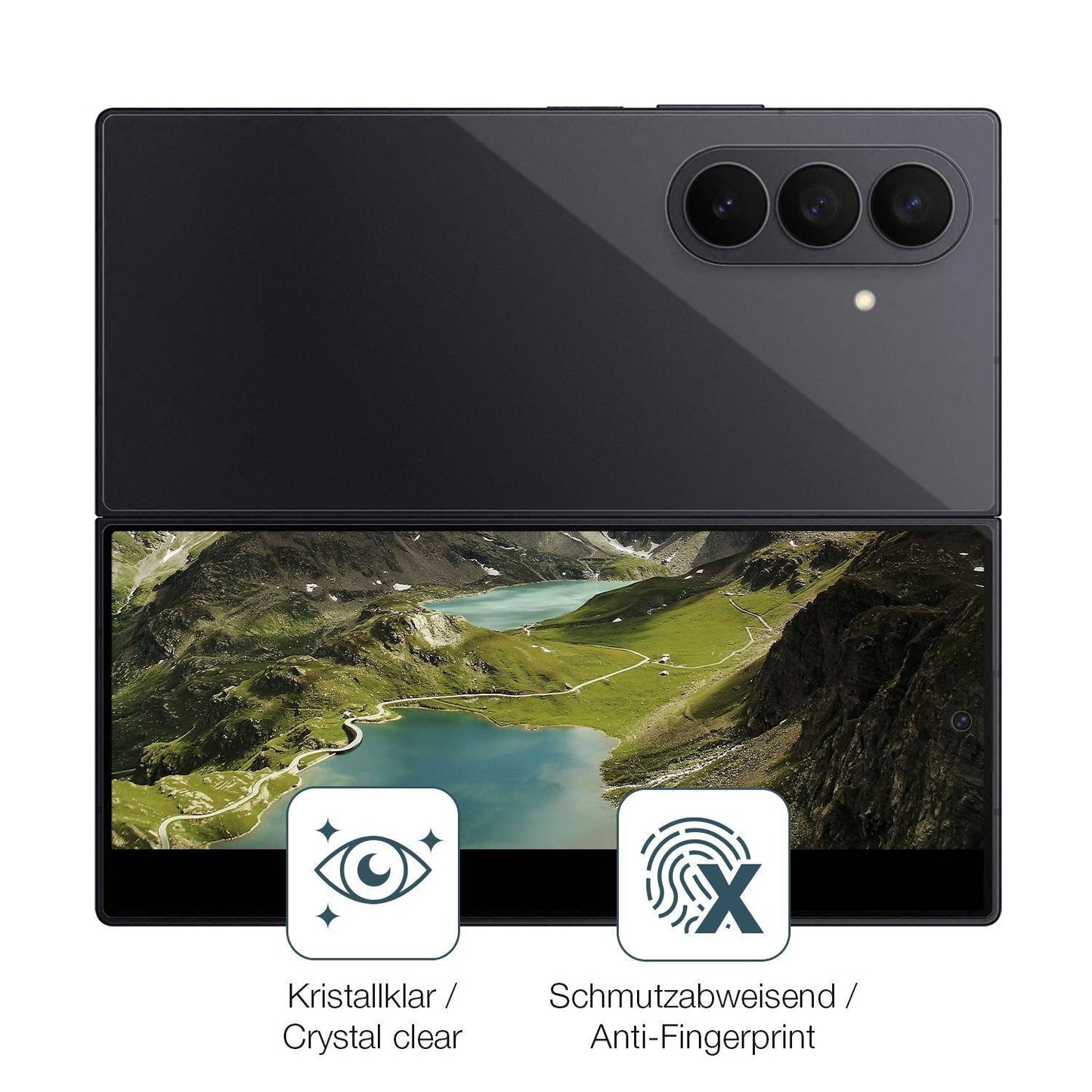 4x Schutzfolie klar für Samsung Galaxy Z Fold7 Aus (4)