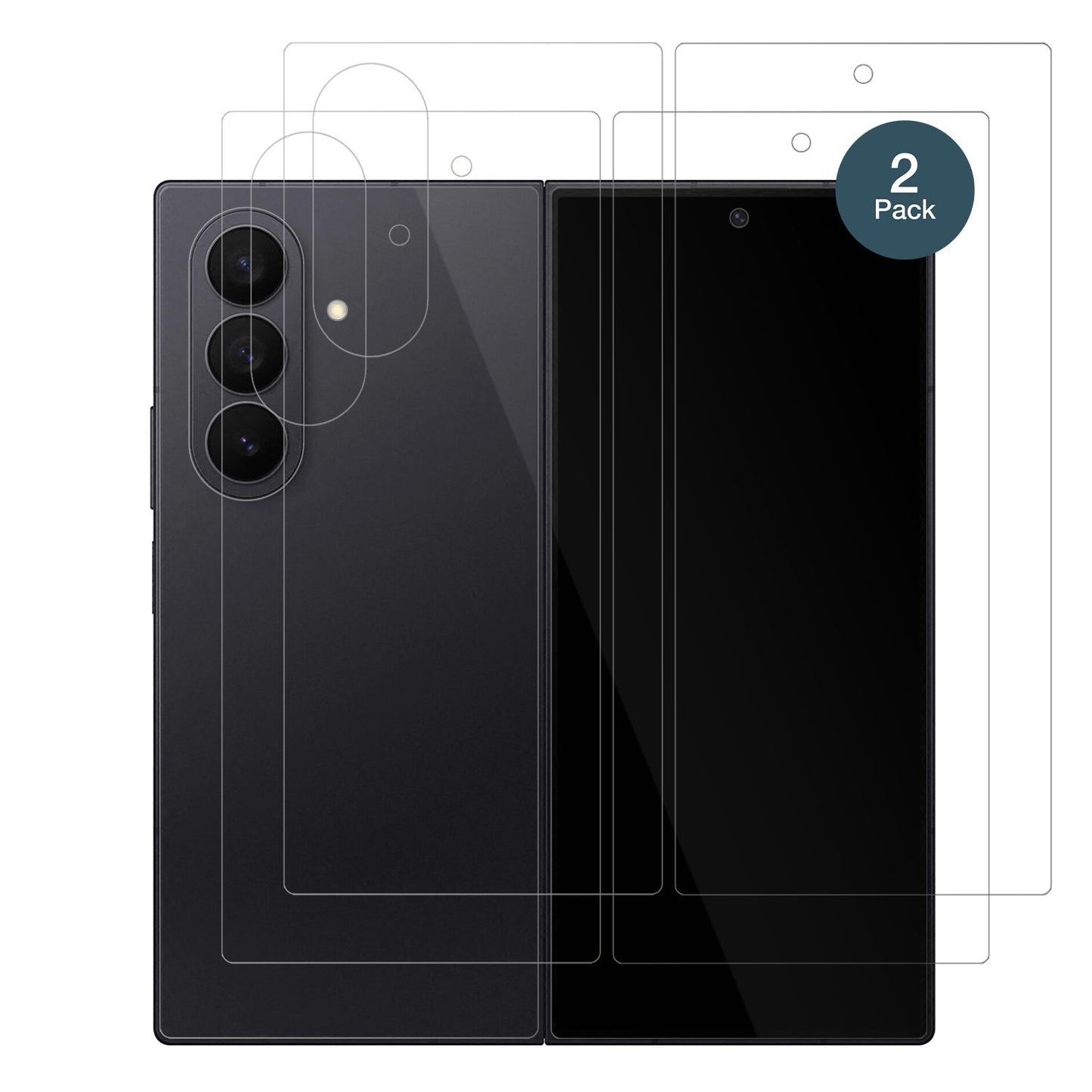 2x 9H Schutzfolie für Samsung Galaxy Z Fold7 Ausse (2)