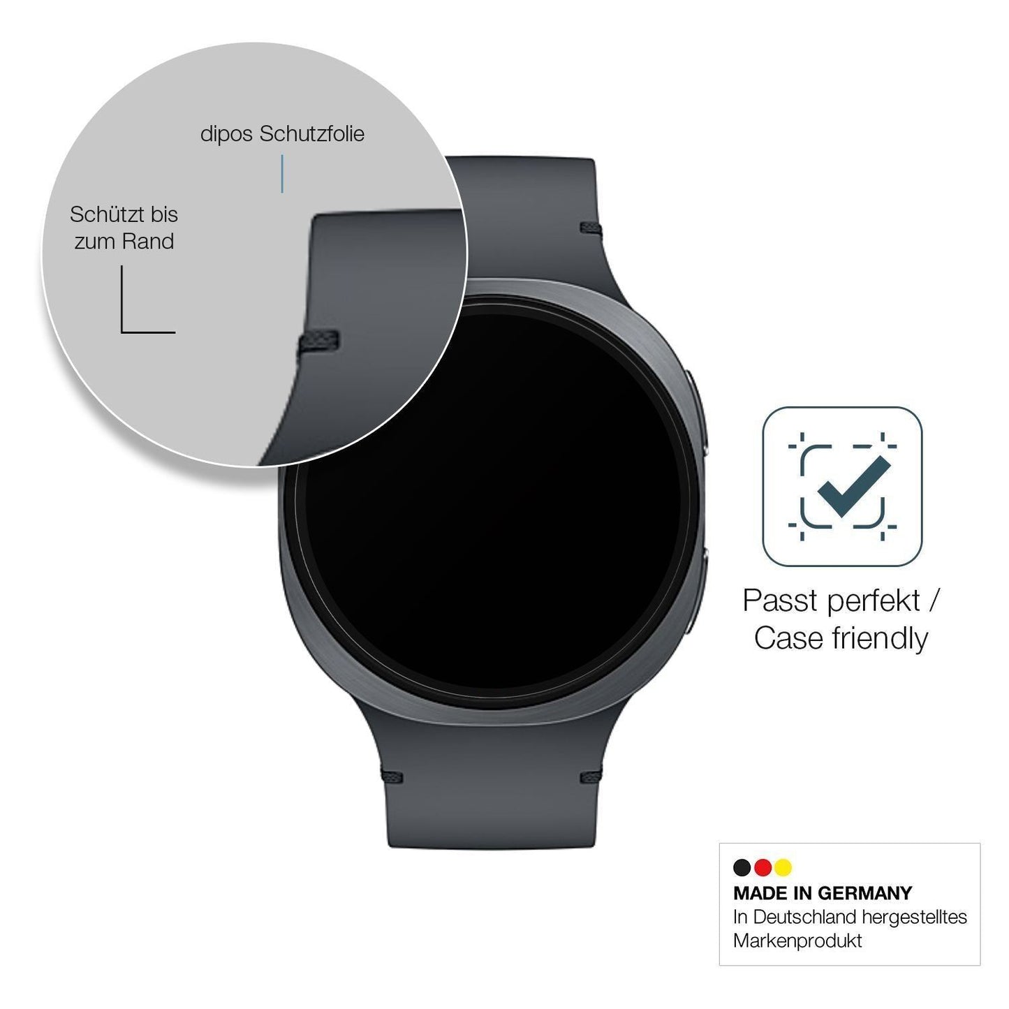 2x 9H Schutzfolie matt für Samsung Galaxy Watch8 4 (6)