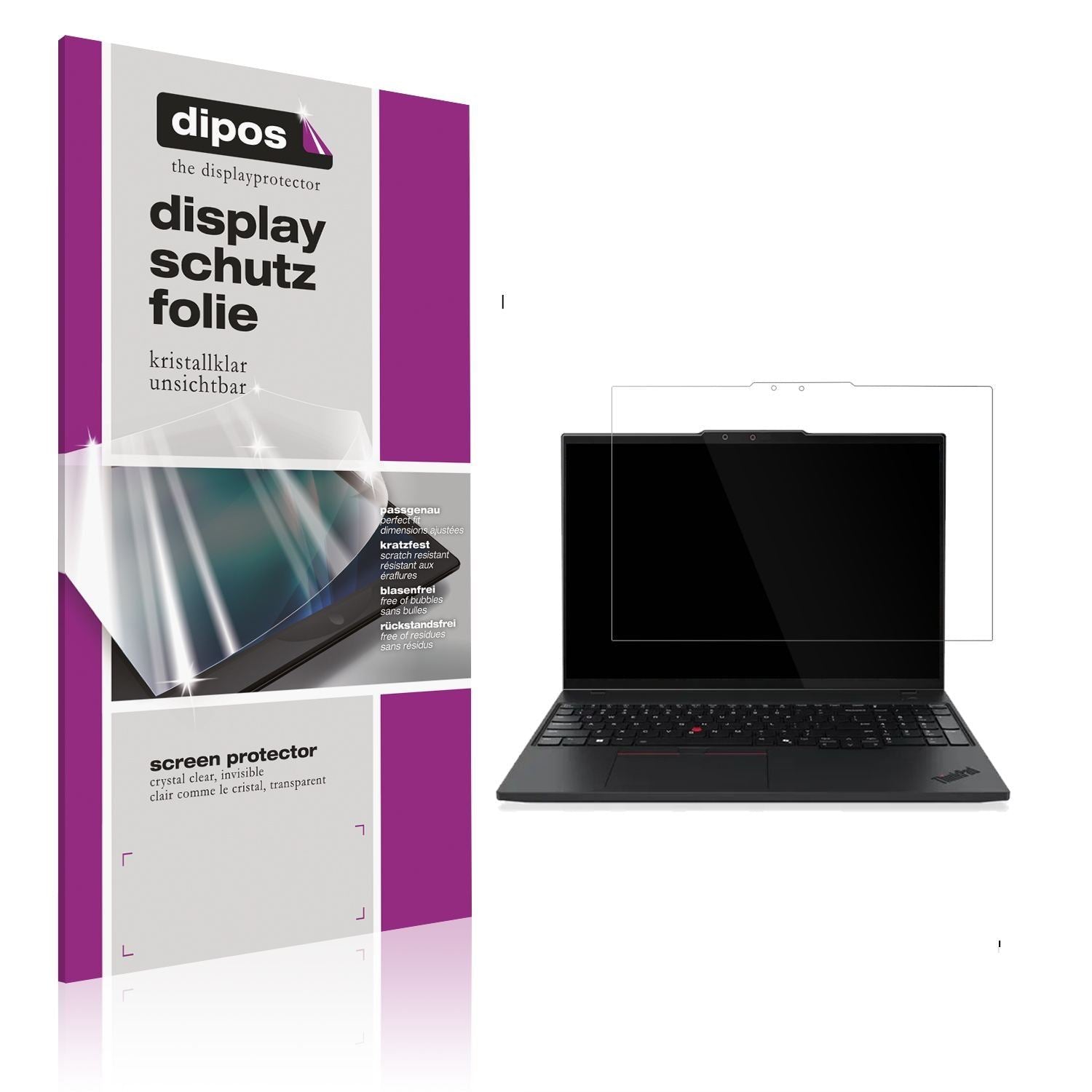 2x Schutzfolie klar für Lenovo ThinkPad P16s Gen4  (1)