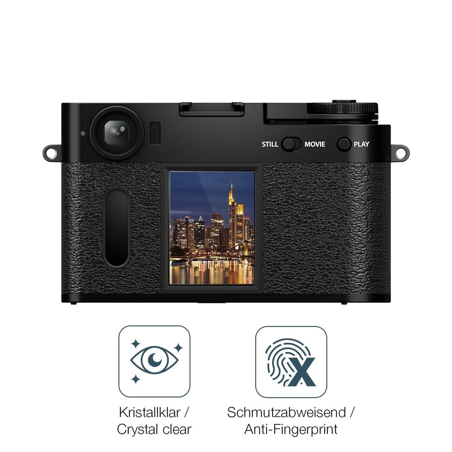 4x Schutzfolie klar für Fujifilm X-HF1 Display-Sch (4)