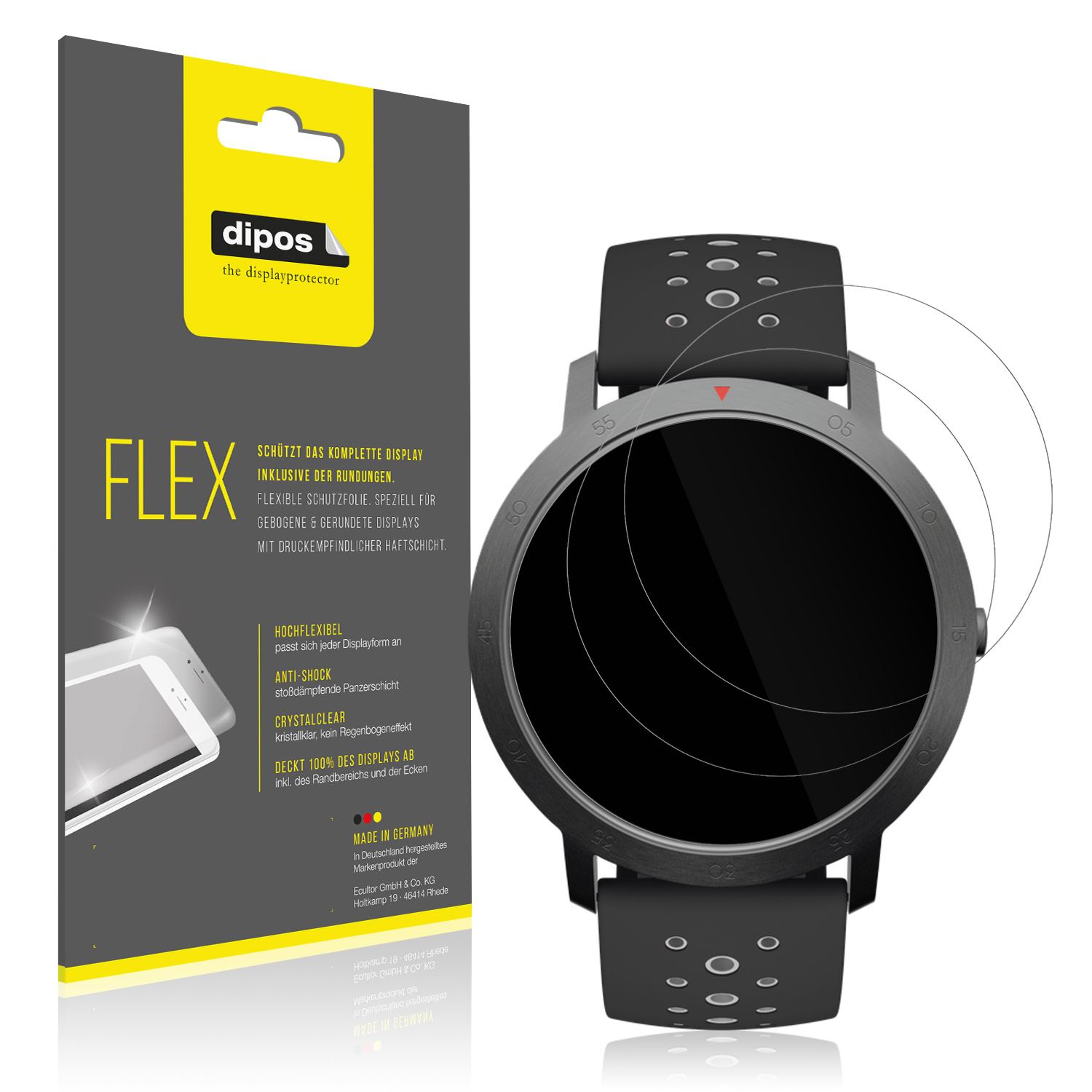 2x 3D Full Cover Schutzfolie für Withings Steel HR (1)