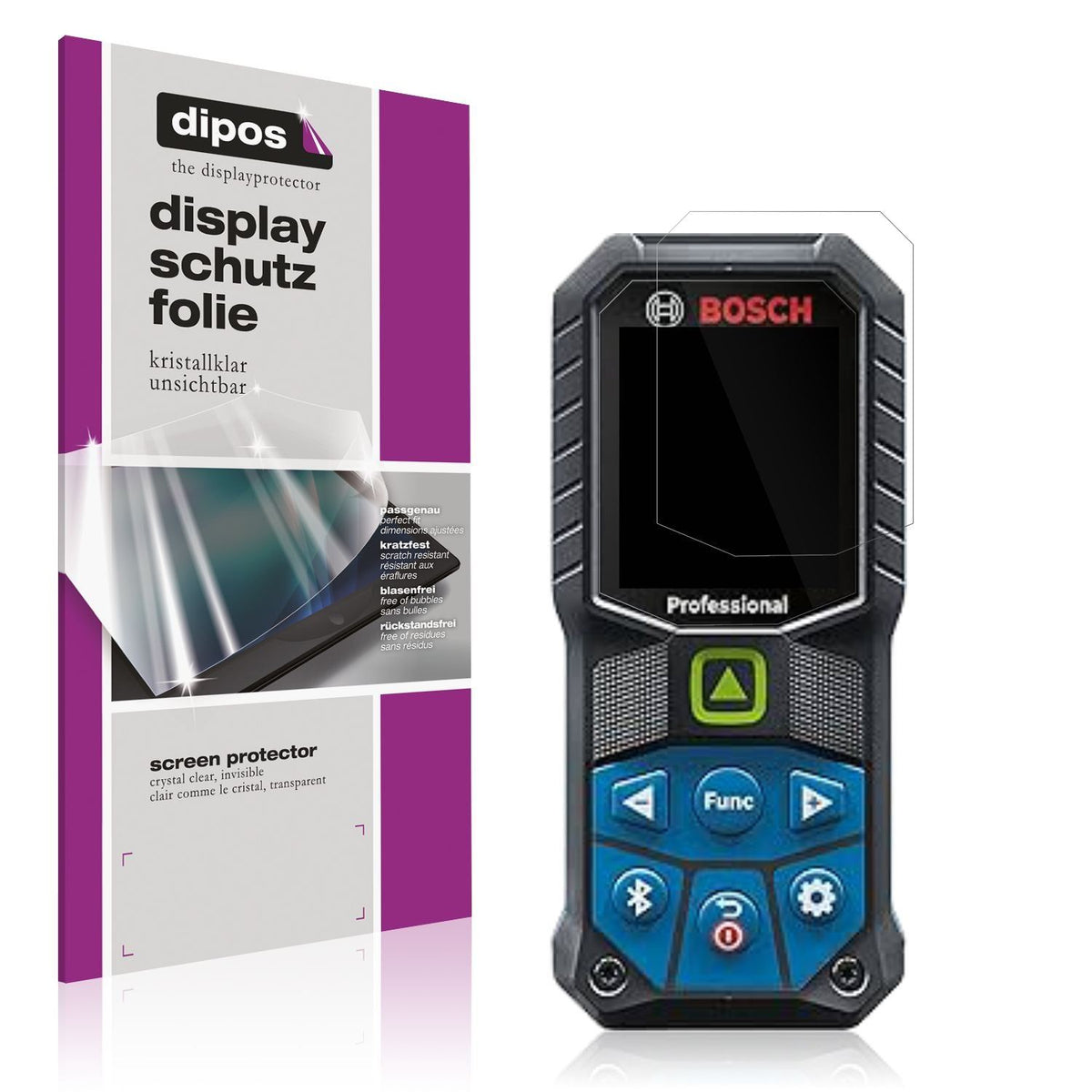 4x Schutzfolie klar für Bosch GLM 50-23 Display-Sc (1)
