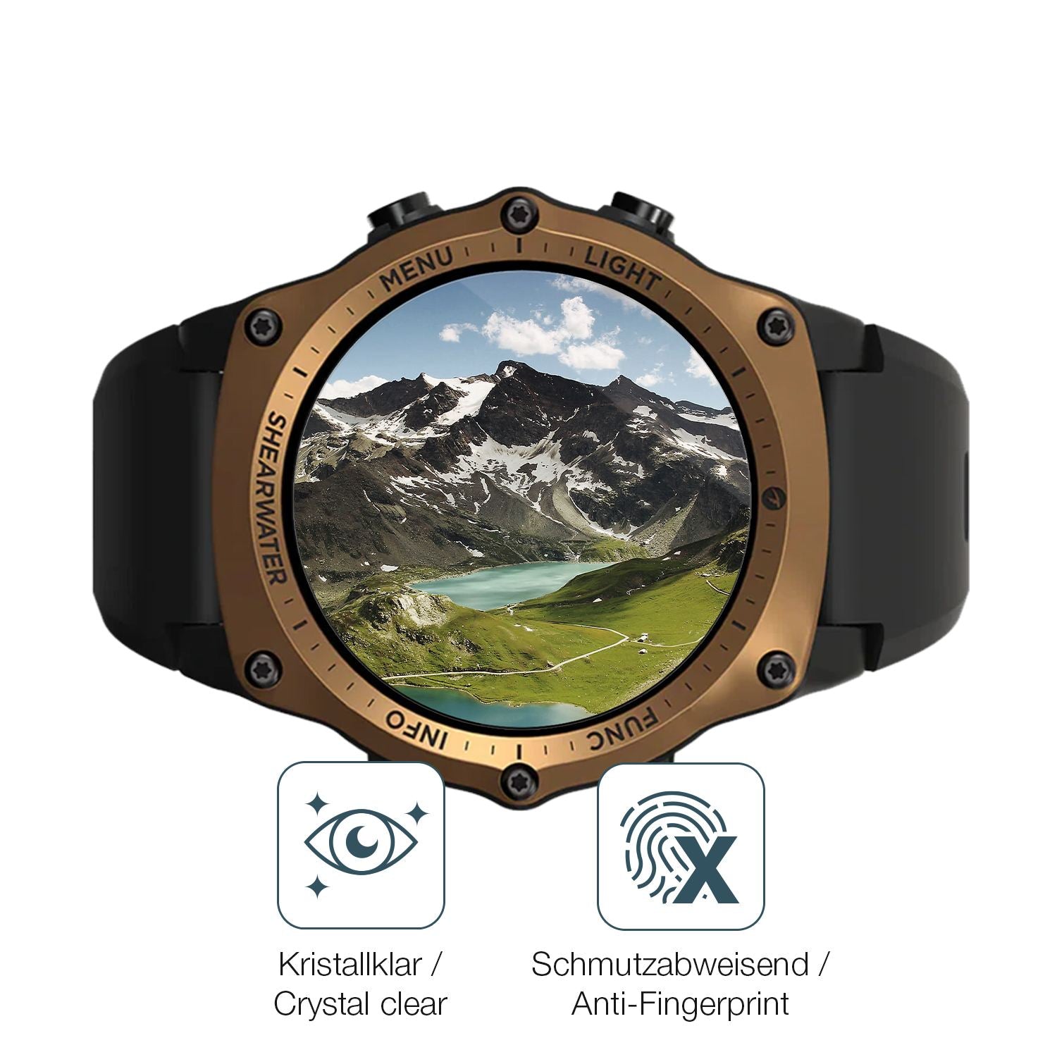 2x 9H Schutzfolie für Shearwater Teric dive Panzer (5)