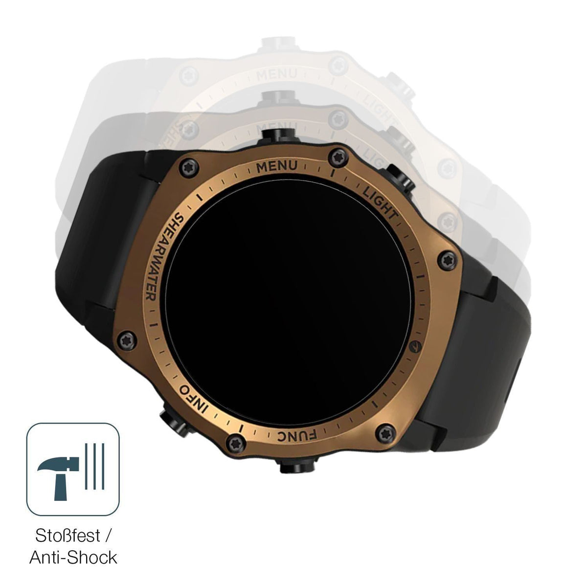 2x 9H Schutzfolie matt für Shearwater Teric dive P (4)