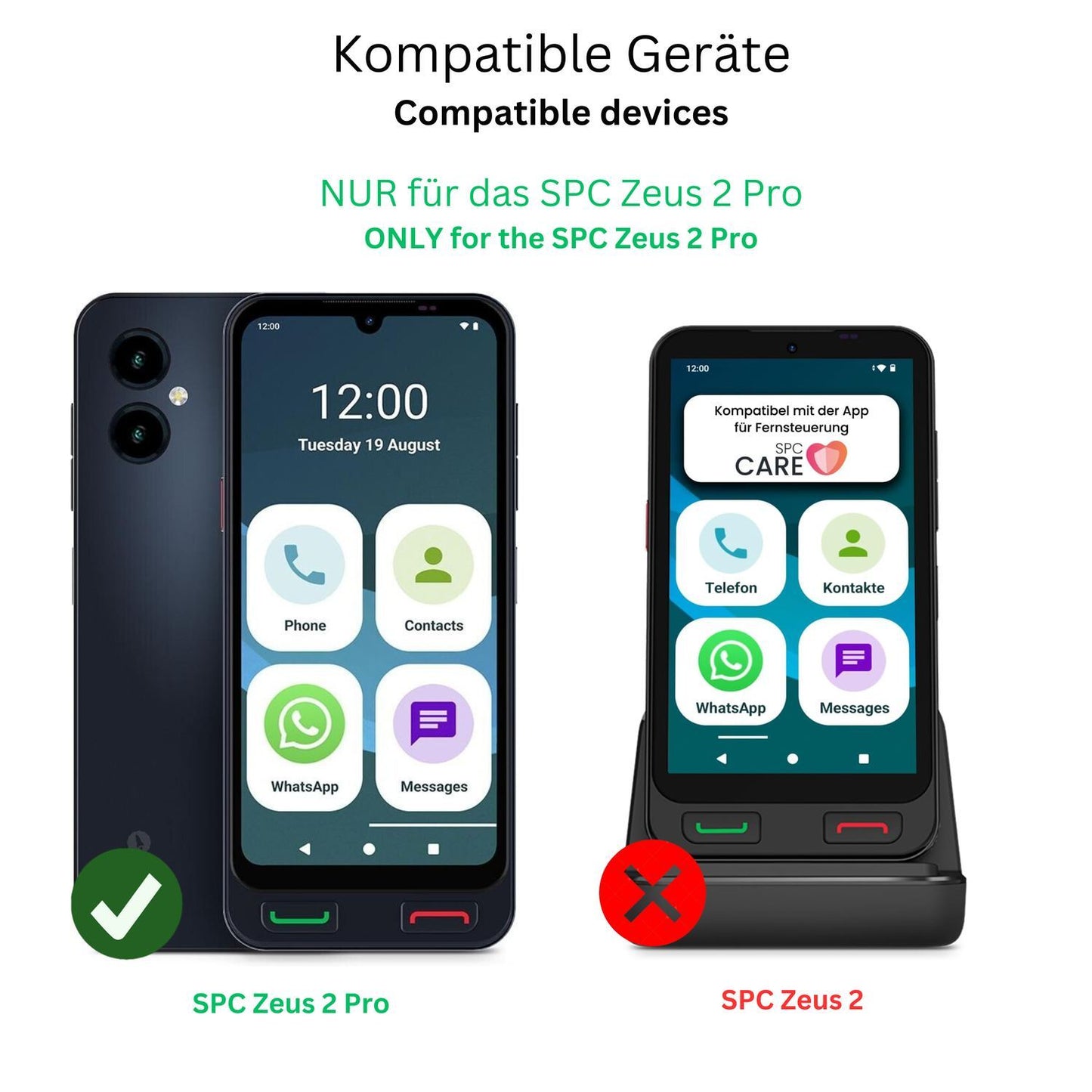 4x Schutzfolie klar für SPC Zeus 2 Pro Display-Sch (2)