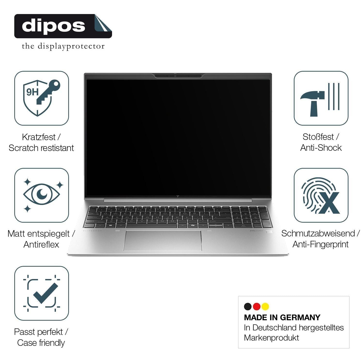 2x 9H Schutzfolie matt für HP EliteBook 860 G11 16 (7)