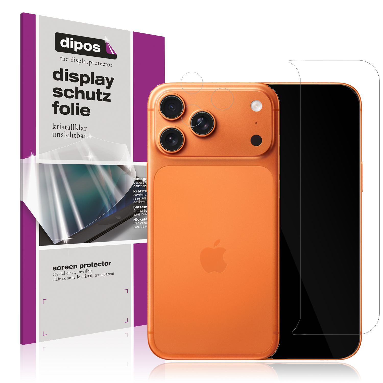 4x Schutzfolie klar für Apple iPhone 17 Pro mit Ka (1)