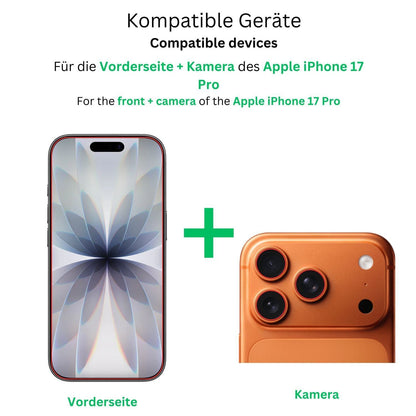4x Schutzfolie klar für Apple iPhone 17 Pro mit Ka (2)