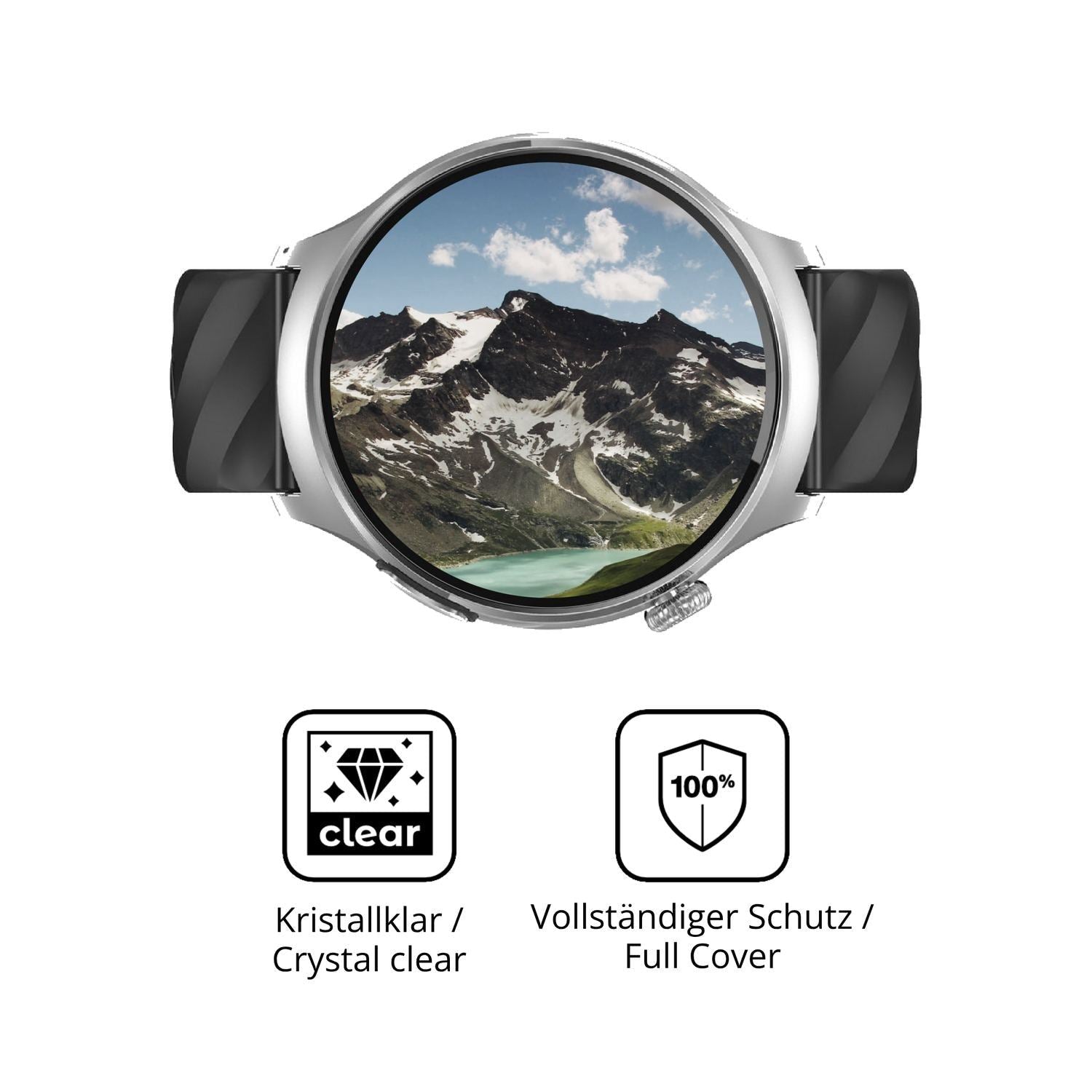 2x 3D Full Cover Schutzfolie für Knauermann Pro 4  (5)