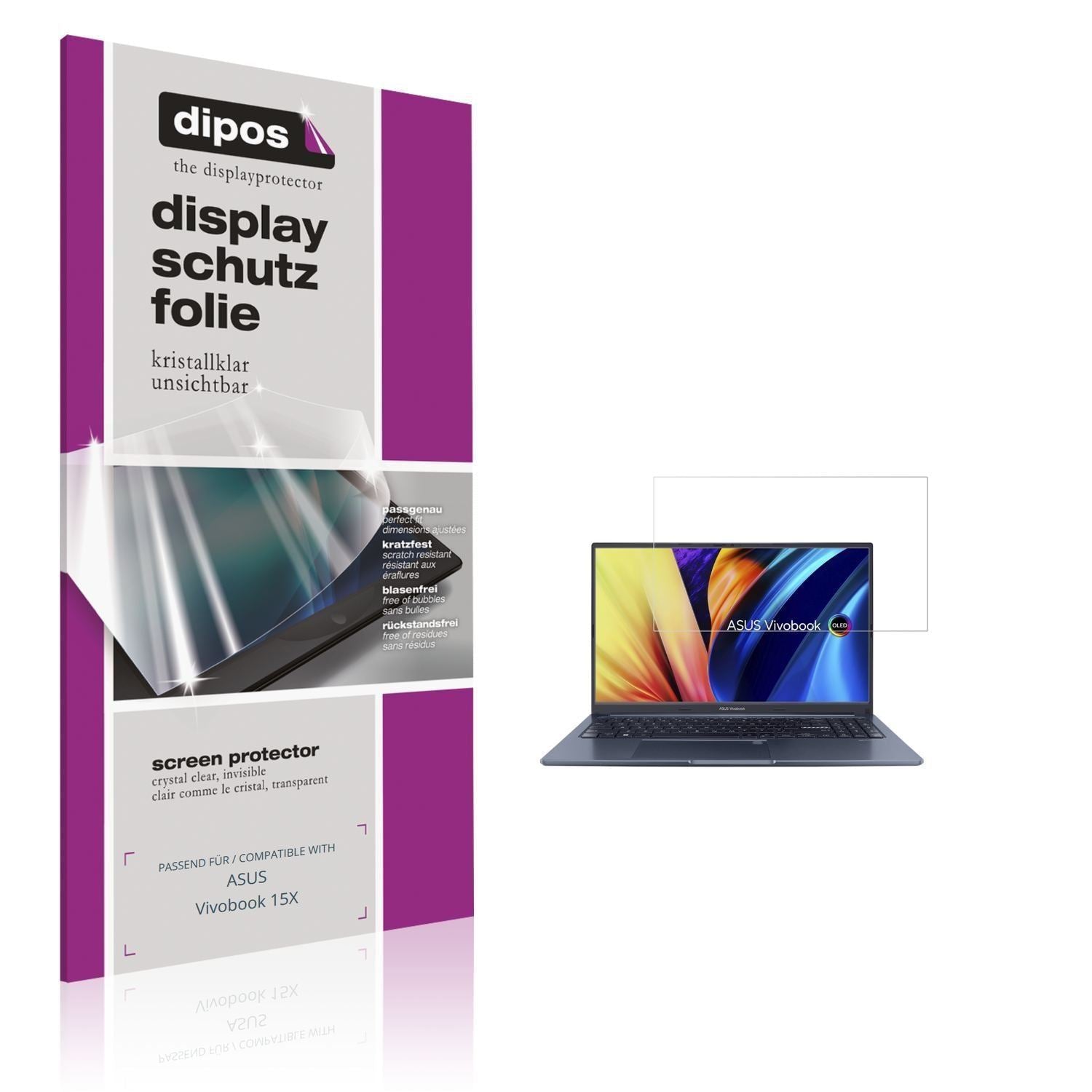 2x Schutzfolie klar für ASUS Vivobook 15X Display- (1)
