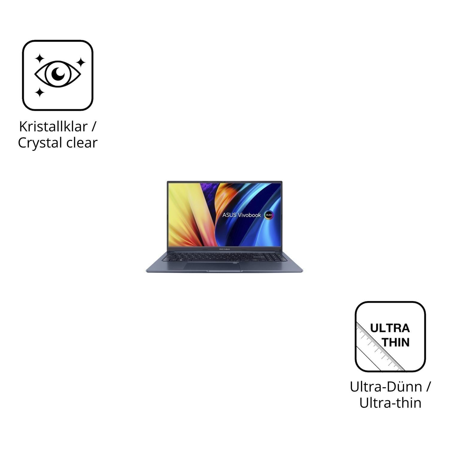 2x Schutzfolie klar für ASUS Vivobook 15X Display- (5)