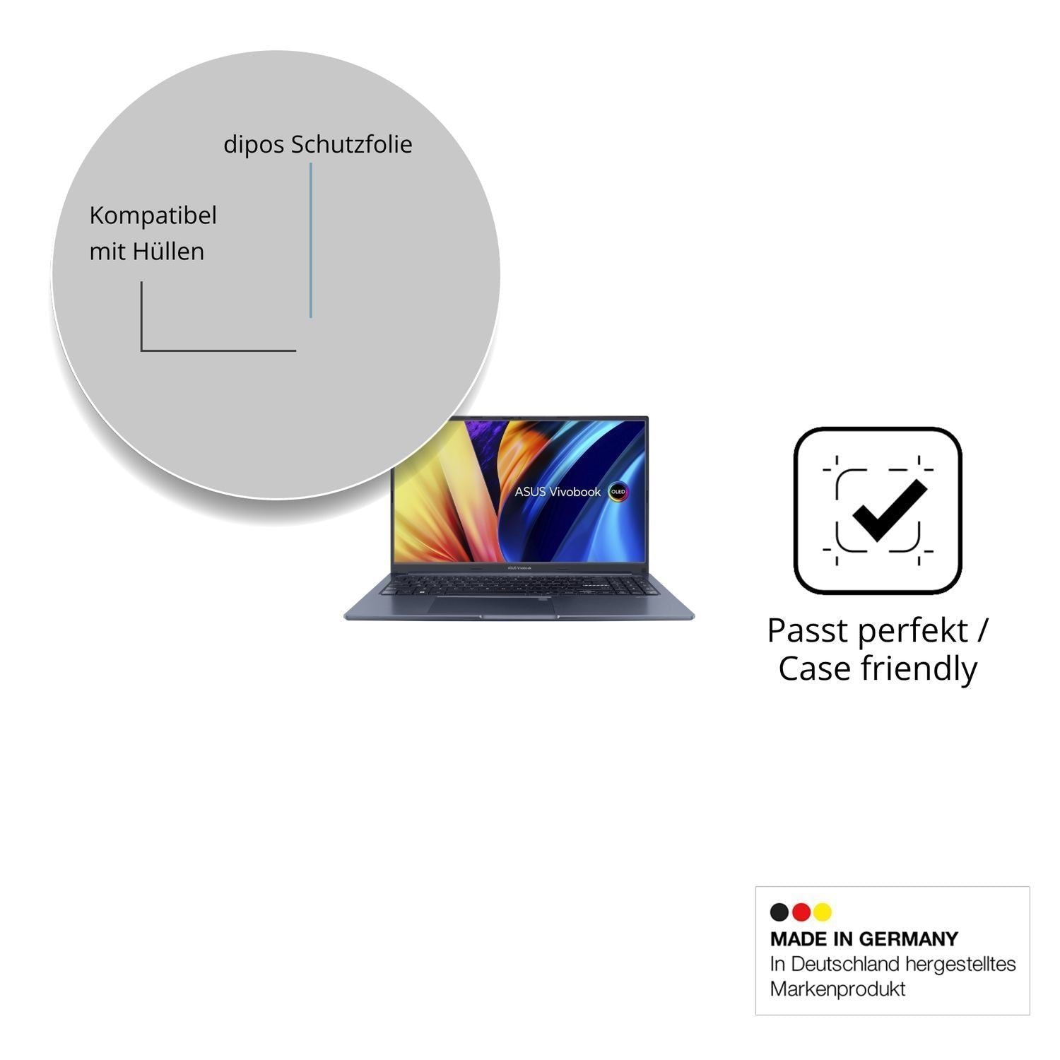 2x Schutzfolie klar für ASUS Vivobook 15X Display- (6)