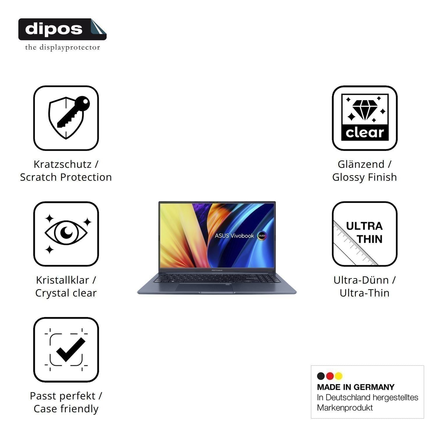 2x Schutzfolie klar für ASUS Vivobook 15X Display- (7)