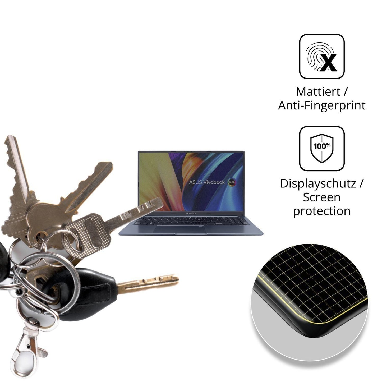 Blickschutzfolie für ASUS Vivobook 15X matt Schutz (3)